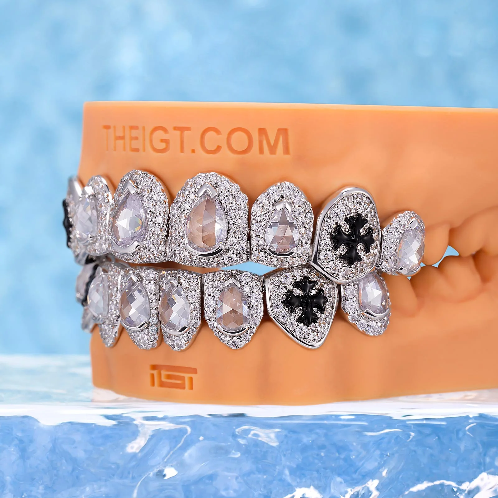 Fang Cross & Pear Cut Grillz - Image 3