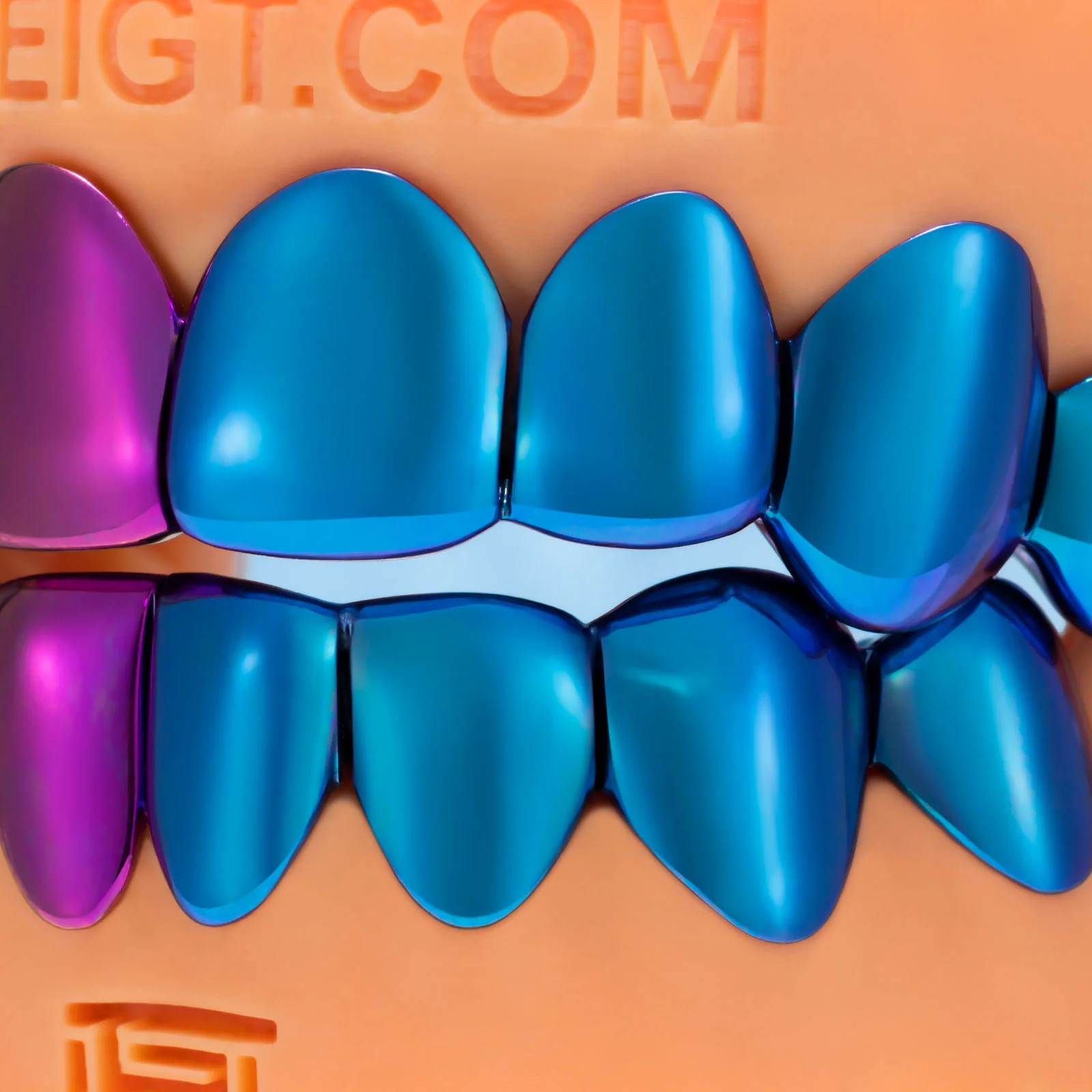 Fire & Ice Red Blue Titanium Grillz - Image 3