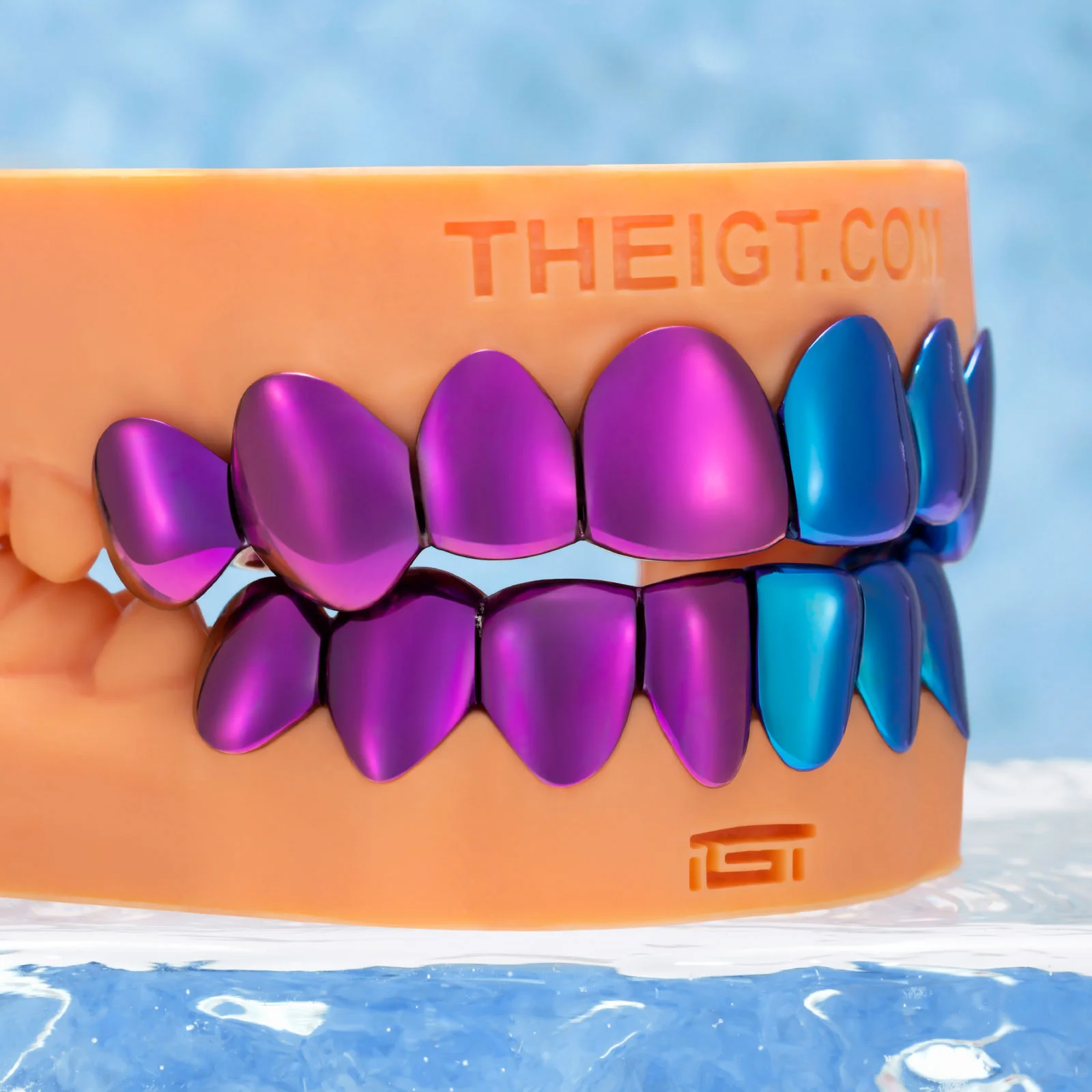 Fire & Ice Red Blue Titanium Grillz - Image 4