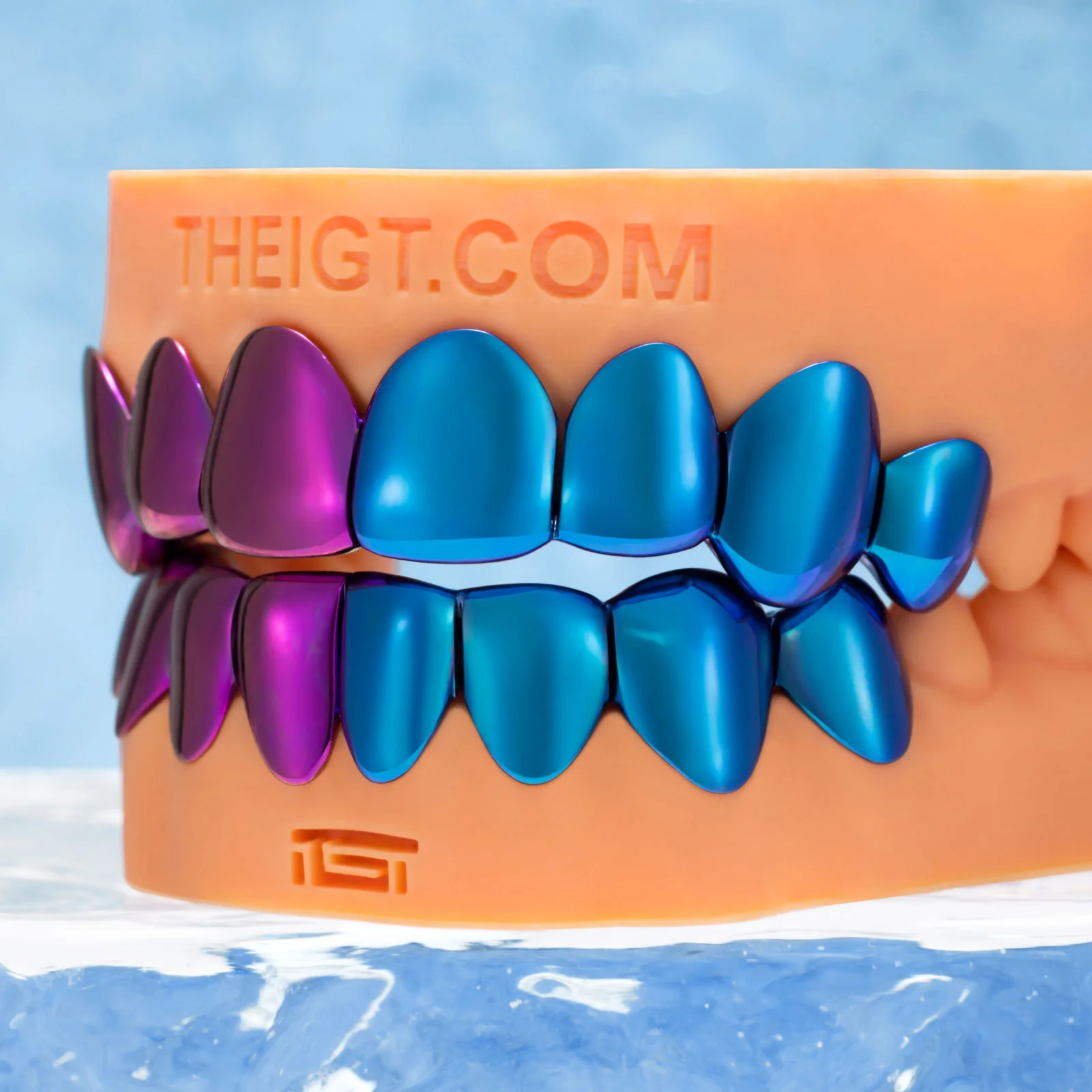 Fire & Ice Red Blue Titanium Grillz - Image 5