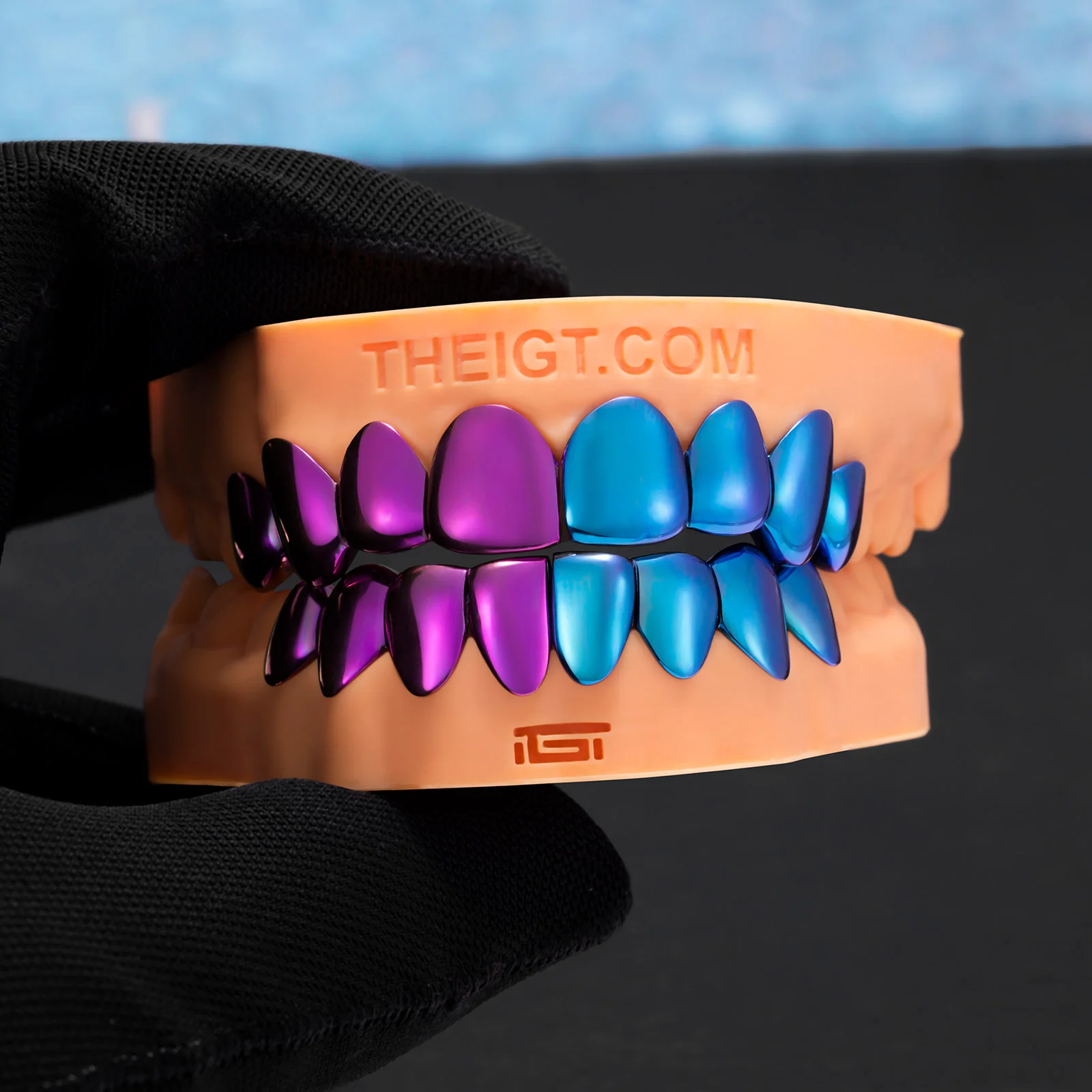 Fire & Ice Red Blue Titanium Grillz - Image 6