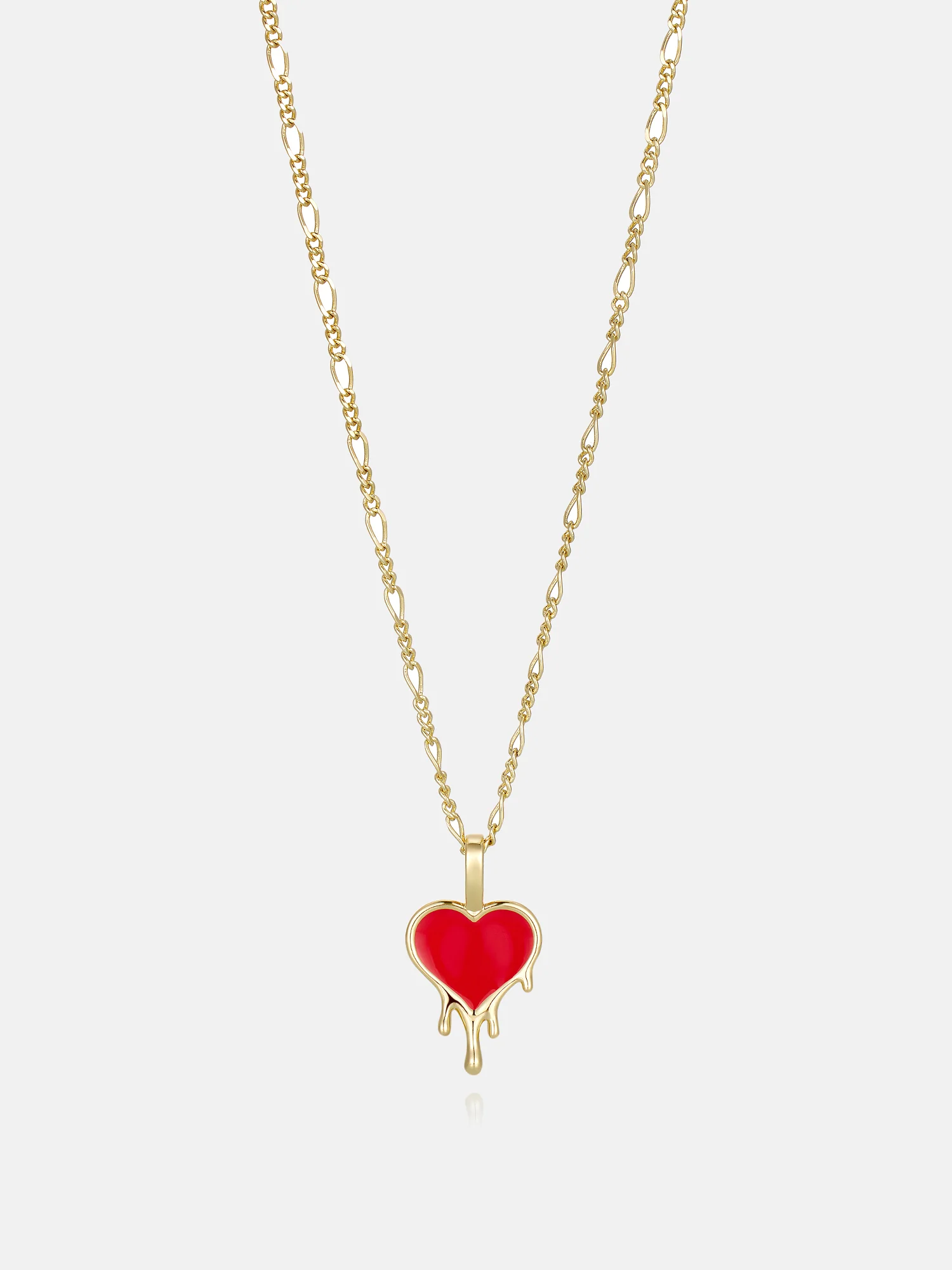Fluid Enamel Heart Necklace