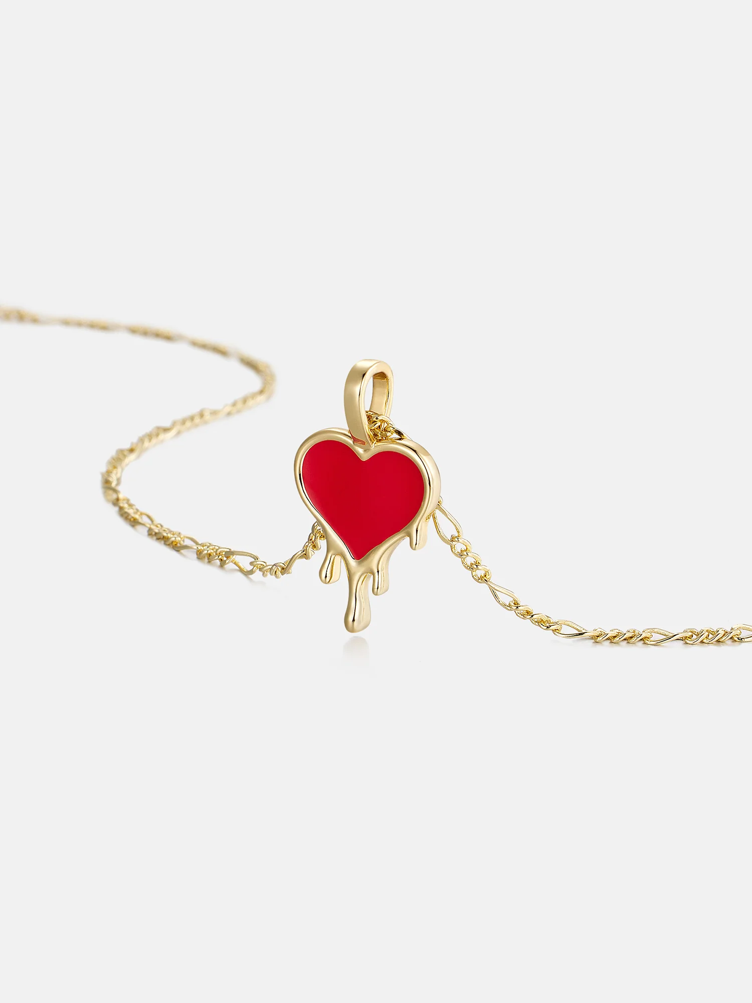 Fluid Enamel Heart Necklace - Image 2