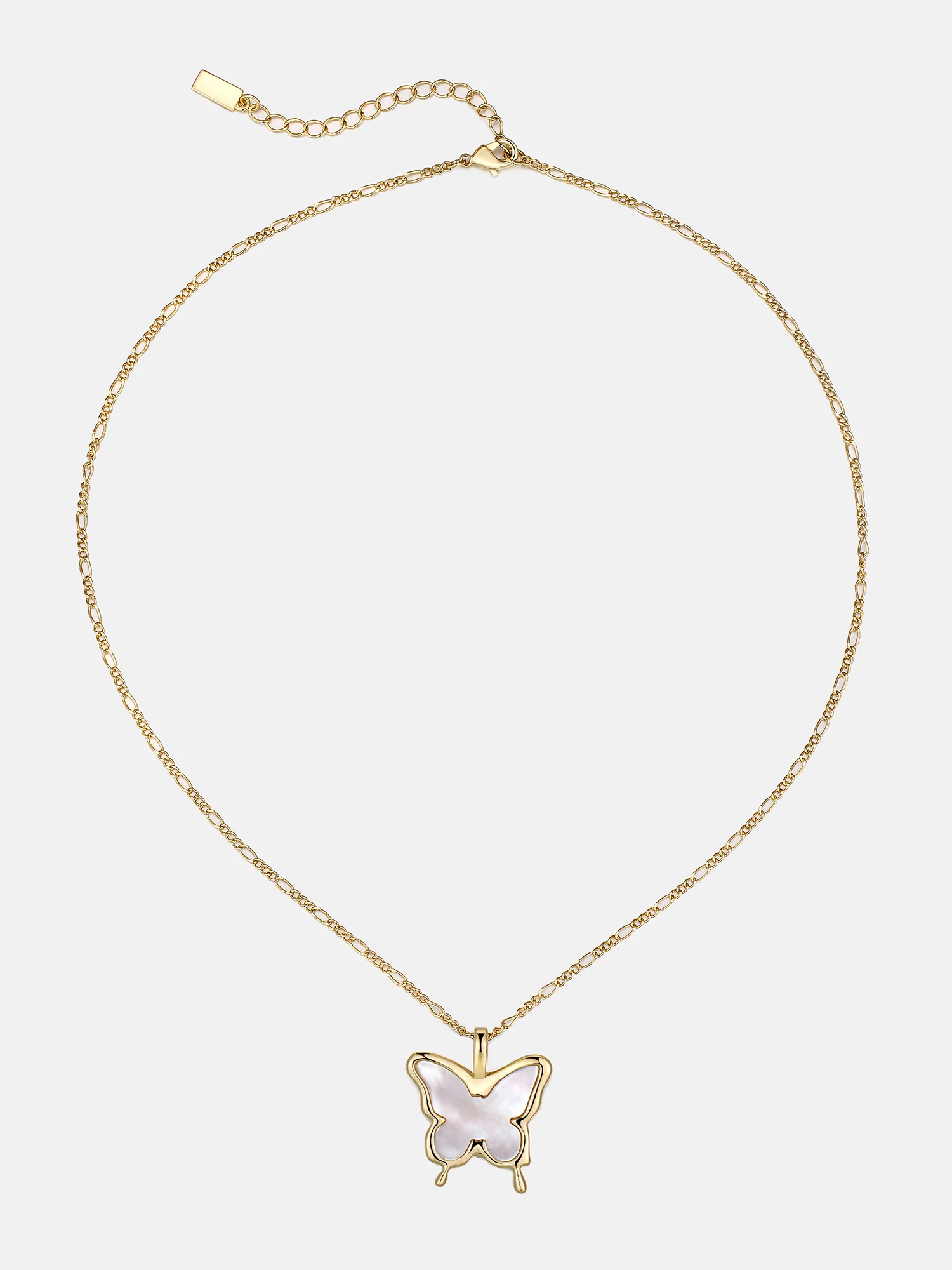 Fluid White Fritillaria Butterfly Necklace - Image 3