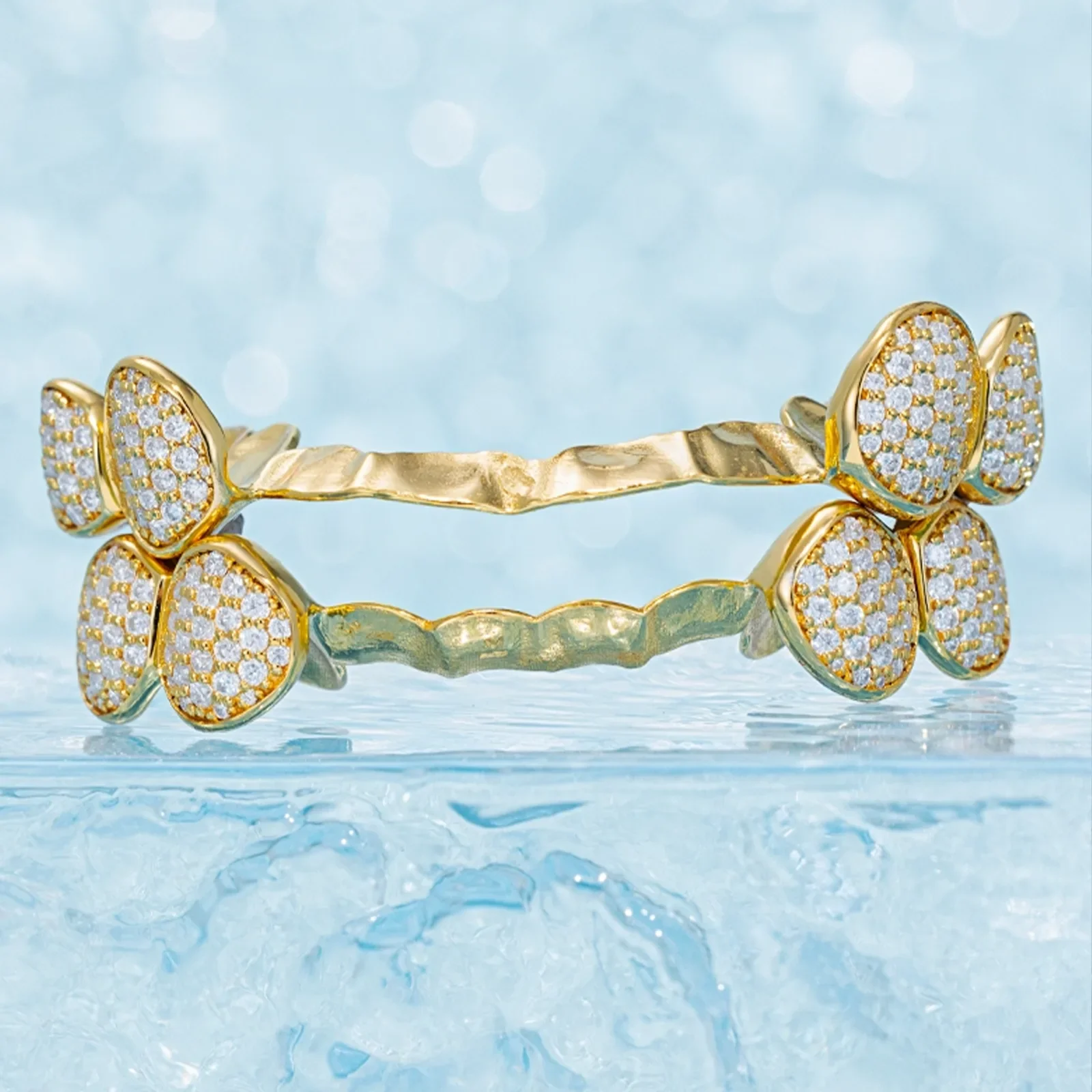 Full Ice Double Cap Fang Grillz - Image 3