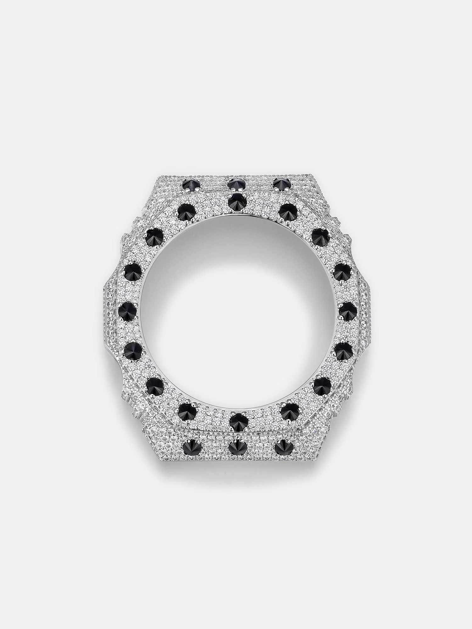 GA-2100 Reversed Black & Iced White Moissanite Case - Image 3
