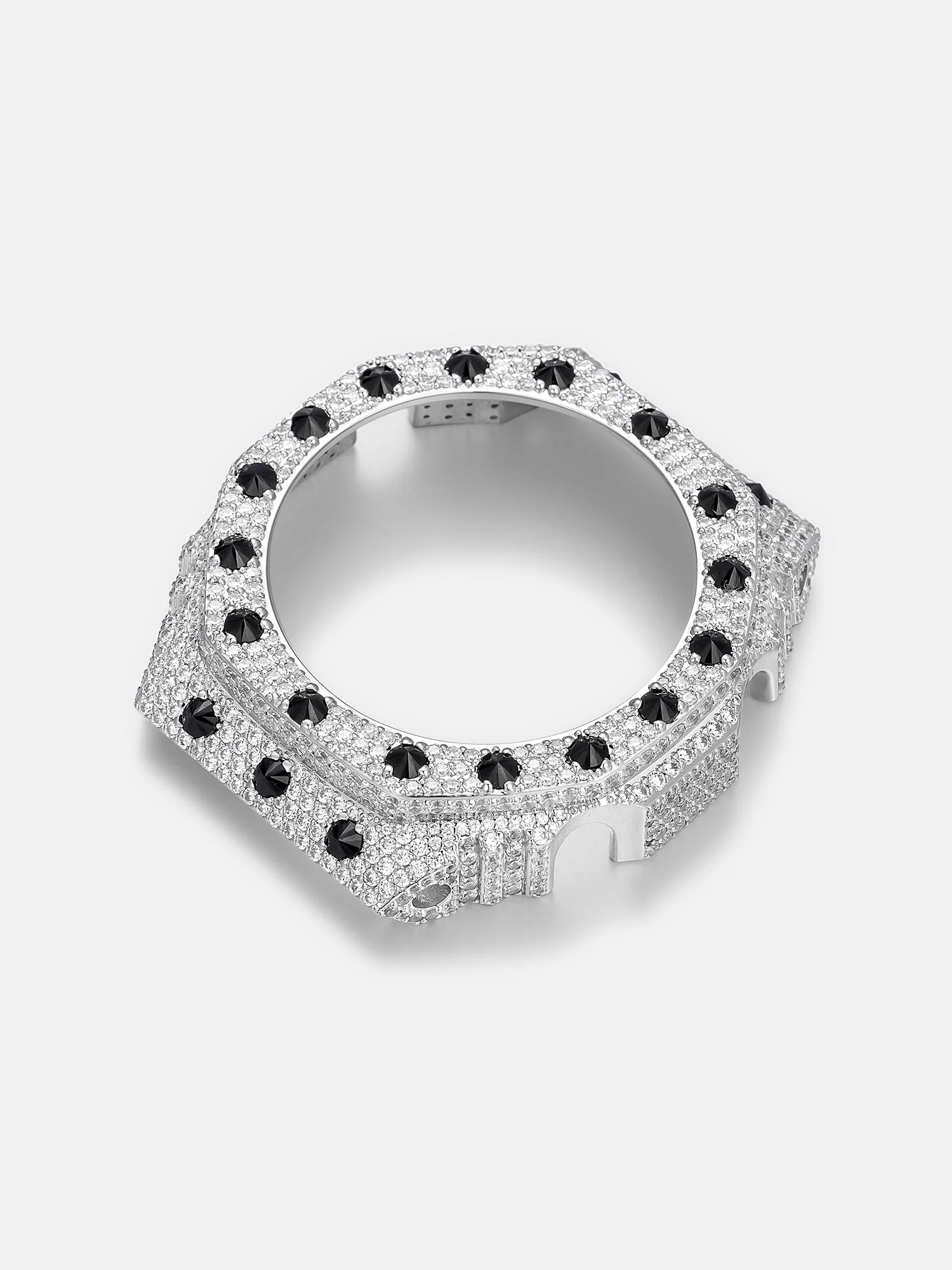 GA-2100 Reversed Black & Iced White Moissanite Case - Image 5