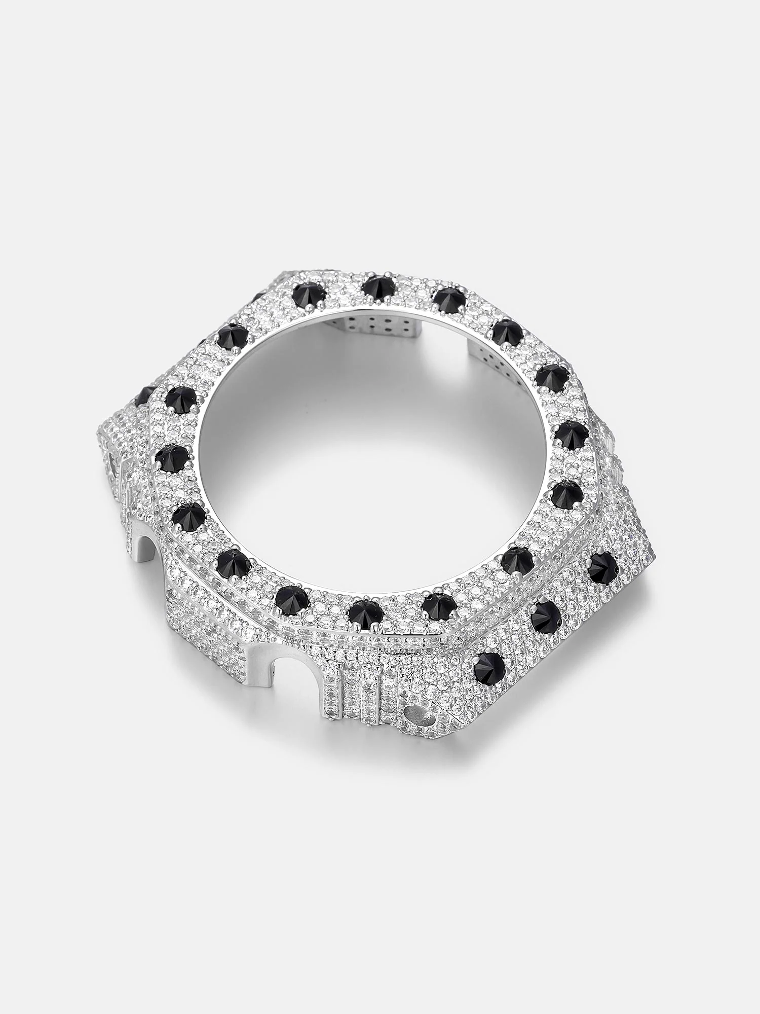 GA-2100 Reversed Black & Iced White Moissanite Case - Image 6