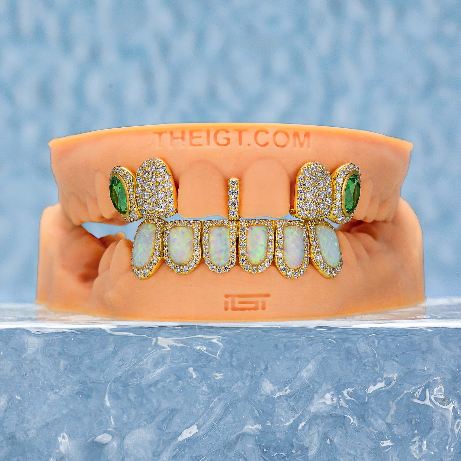 Gemstone & Opal Diamond Grillz