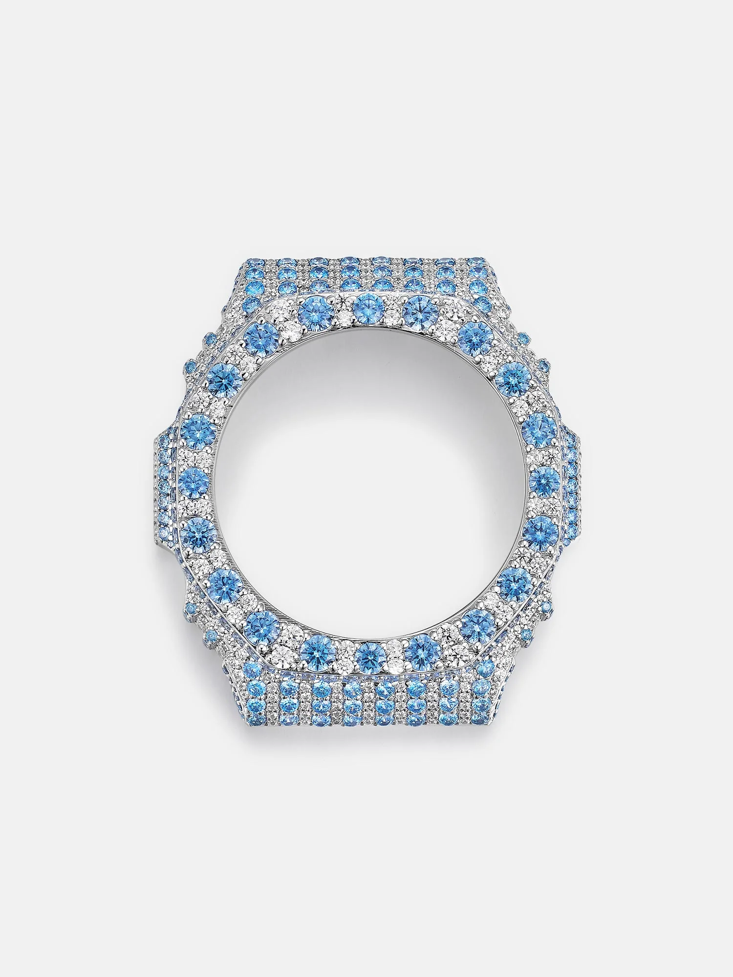 GM GBM 2100 Large Blue Gem Moissanite Iced Bezel - Image 4