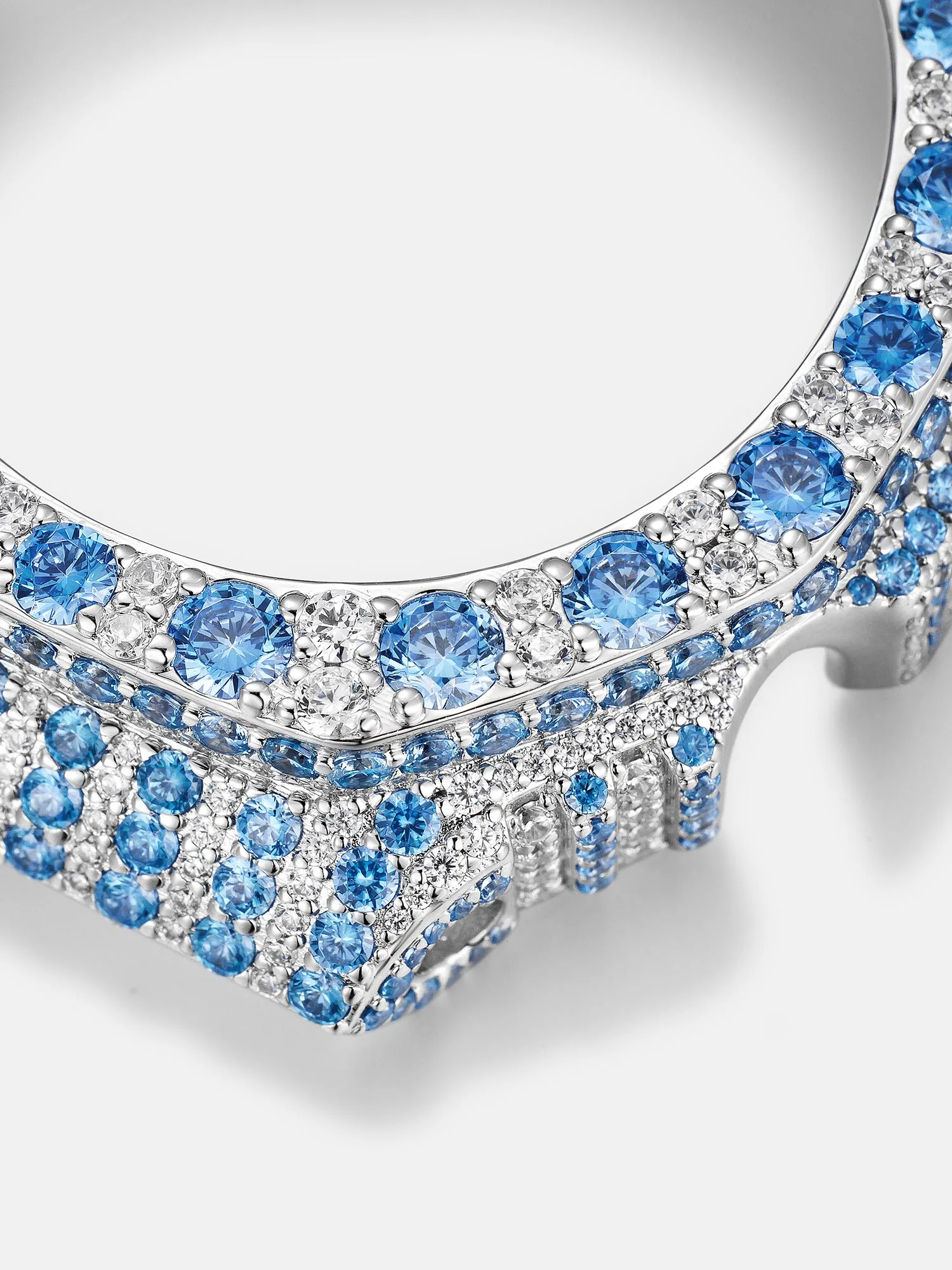 GM GBM 2100 Large Blue Gem Moissanite Iced Bezel - Image 5