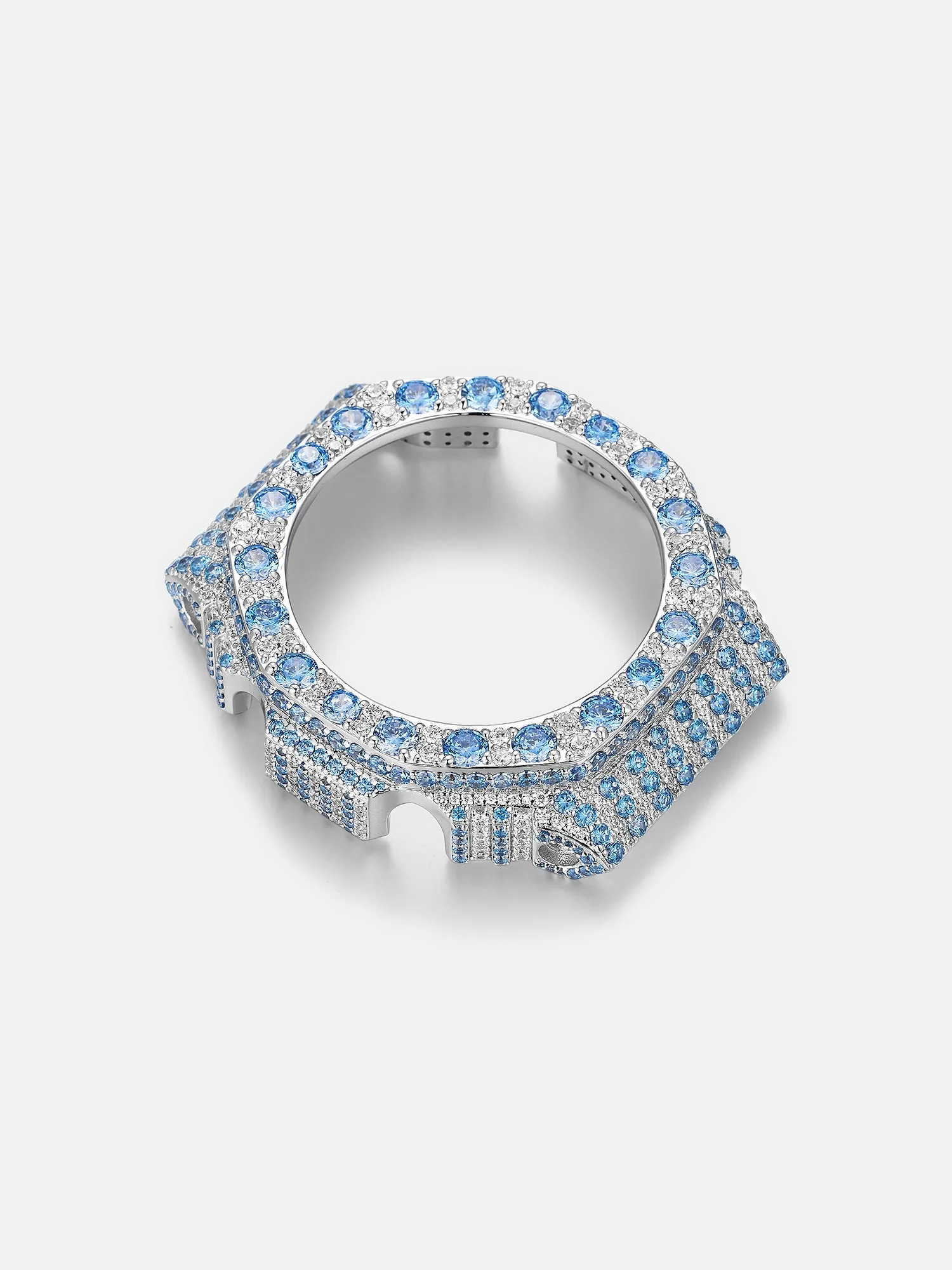 GM GBM 2100 Large Blue Gem Moissanite Iced Bezel - Image 6
