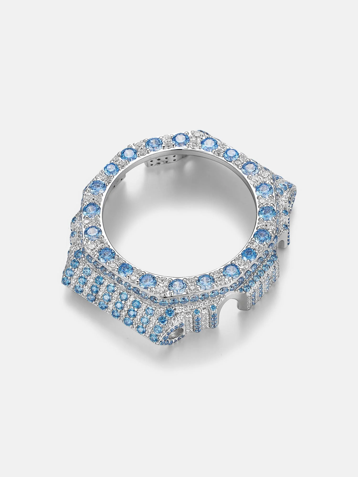 GM GBM 2100 Large Blue Gem Moissanite Iced Bezel - Image 7