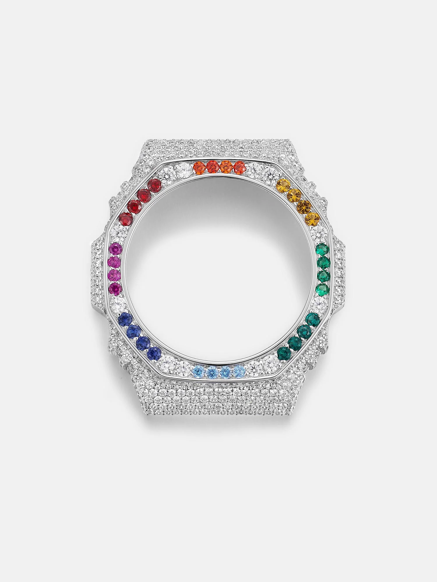 GM GBM 2100 Rainbow Gem White Moissanite Iced Bezel - Image 4