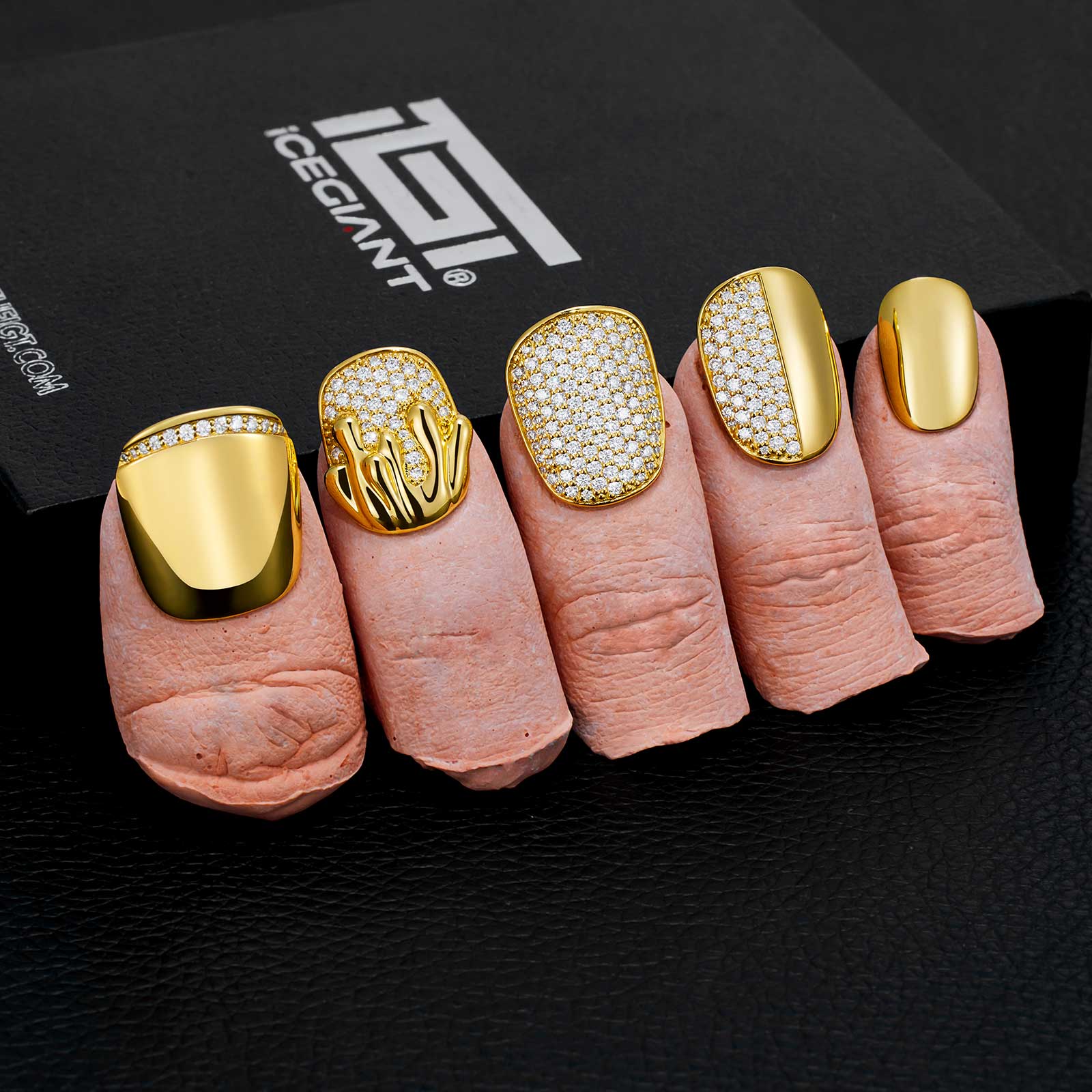 Gold Drip Hybrid Nail Set - Image 6