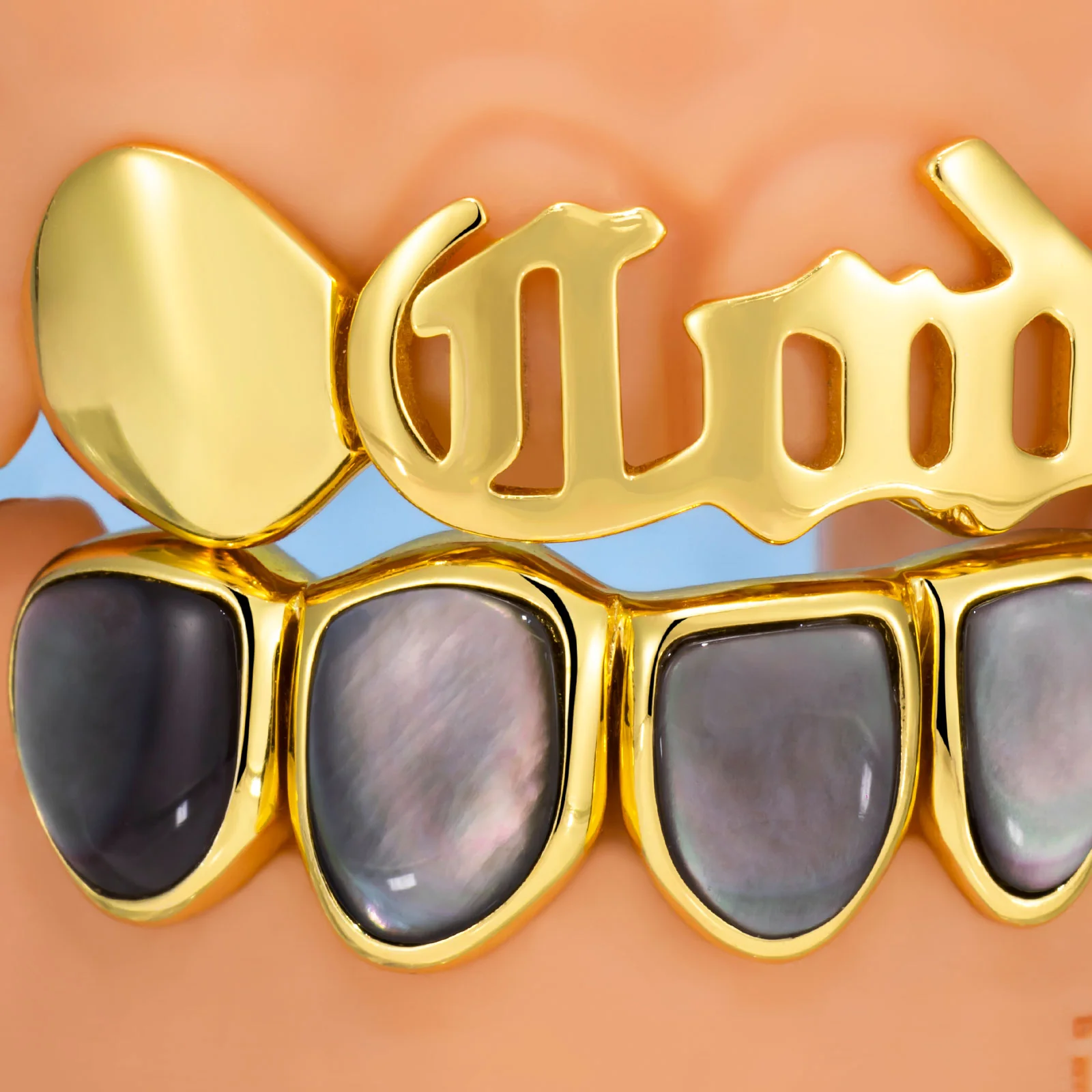 Golden Name & Black Pearl Grillz - Image 2