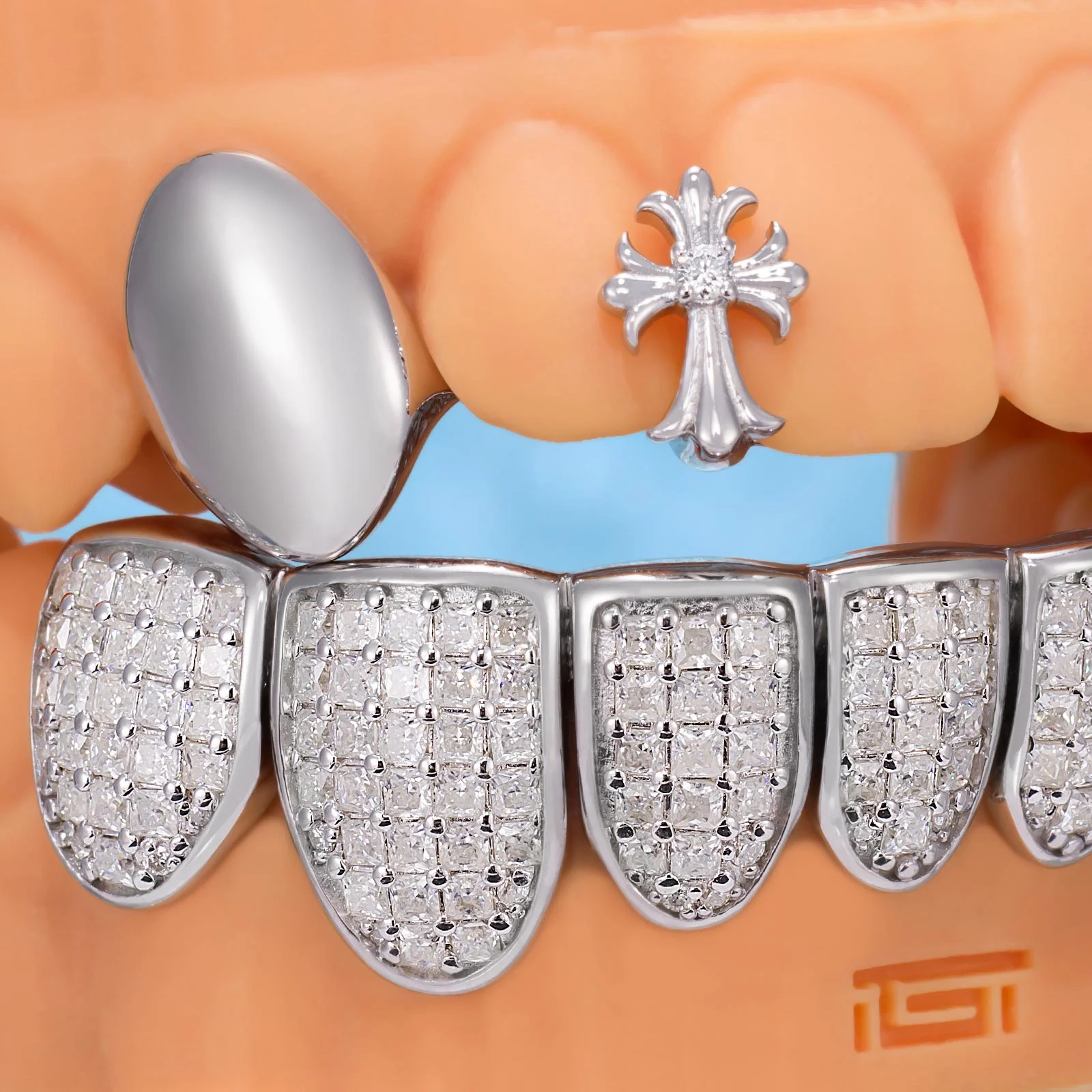 Gothic Cross & Full lce Grillz - Image 2