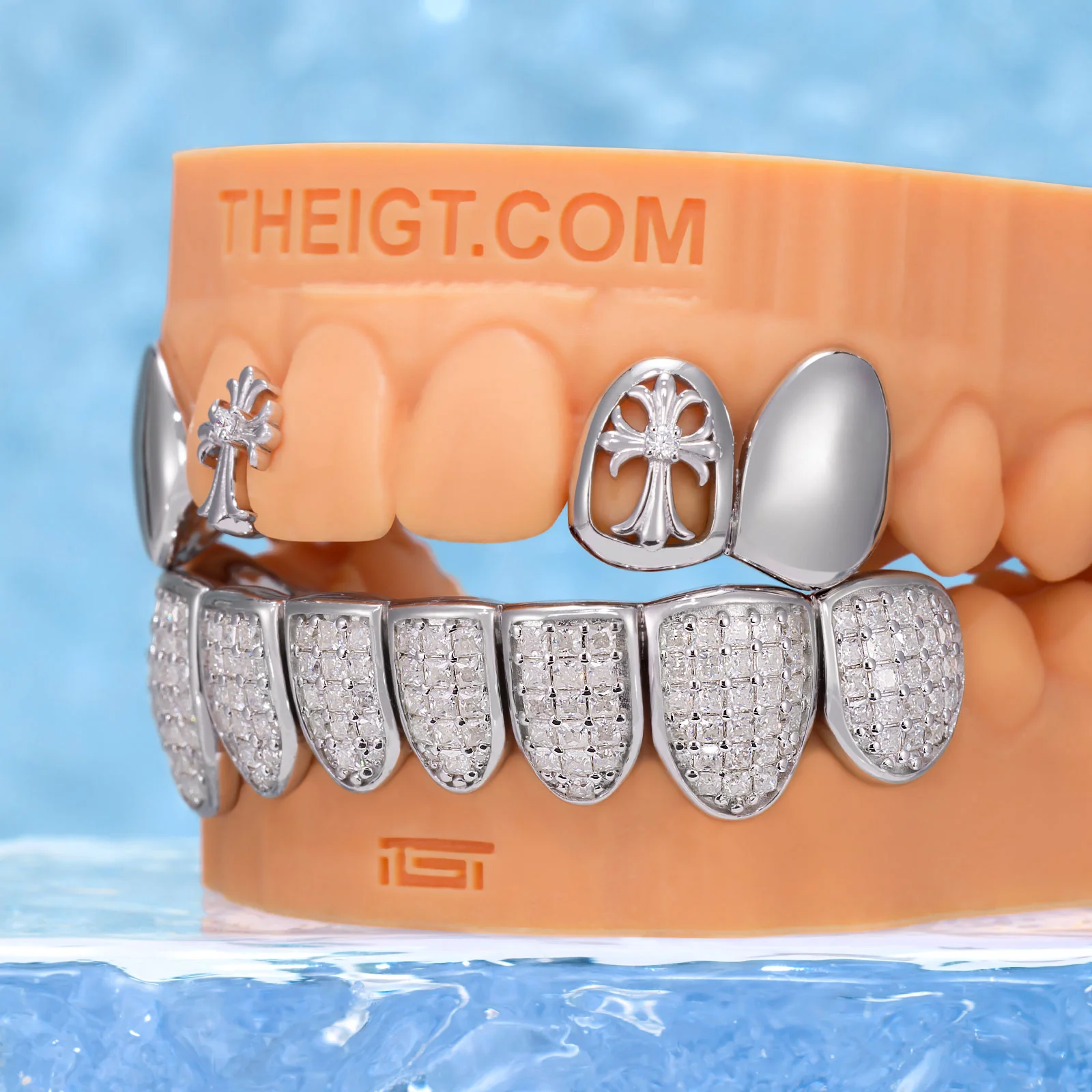 Gothic Cross & Full lce Grillz - Image 5