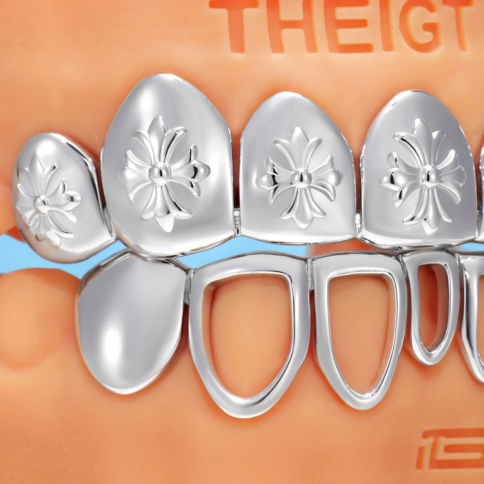 Gothic Cross Solid Gold Grillz - Image 2
