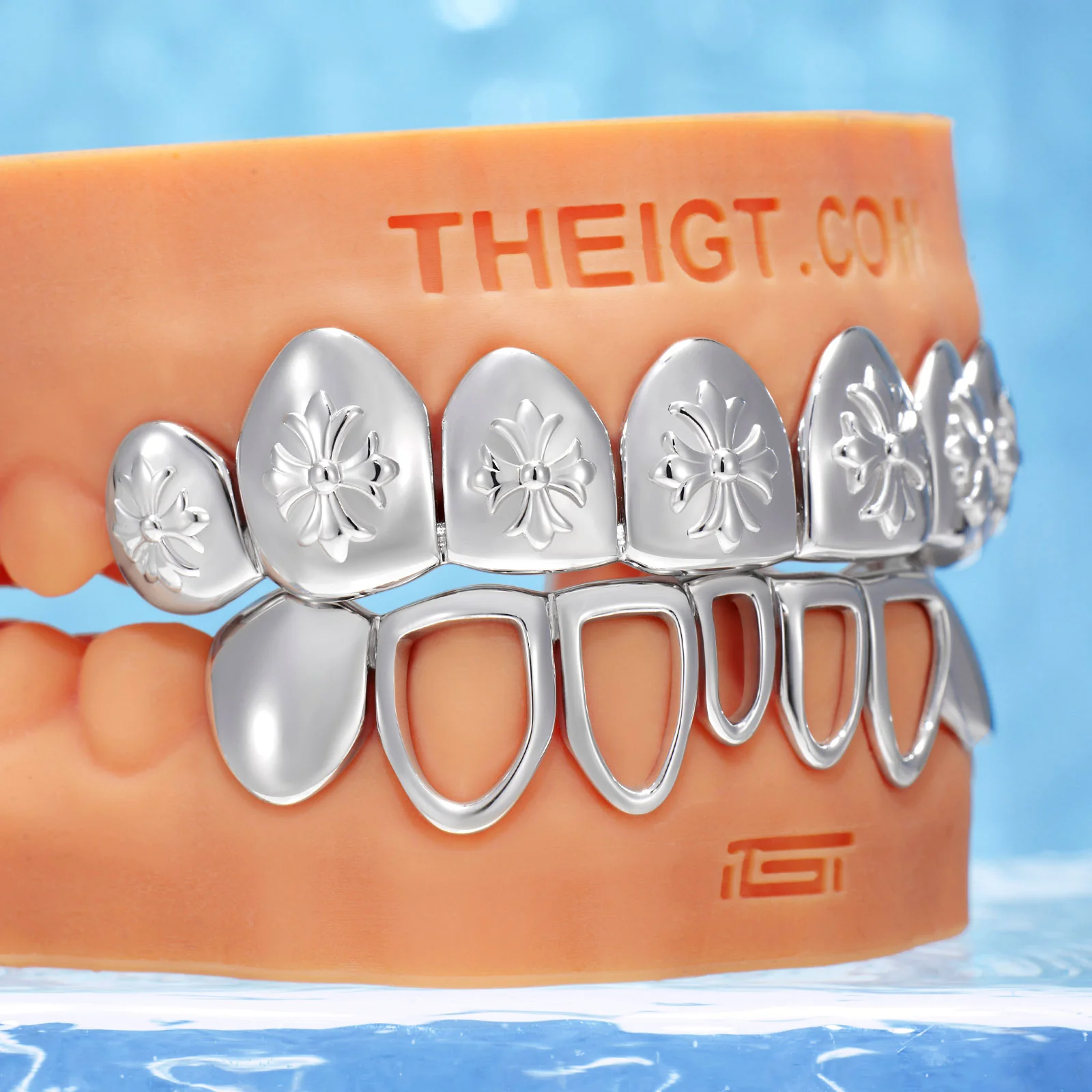 Gothic Cross Solid Gold Grillz - Image 3