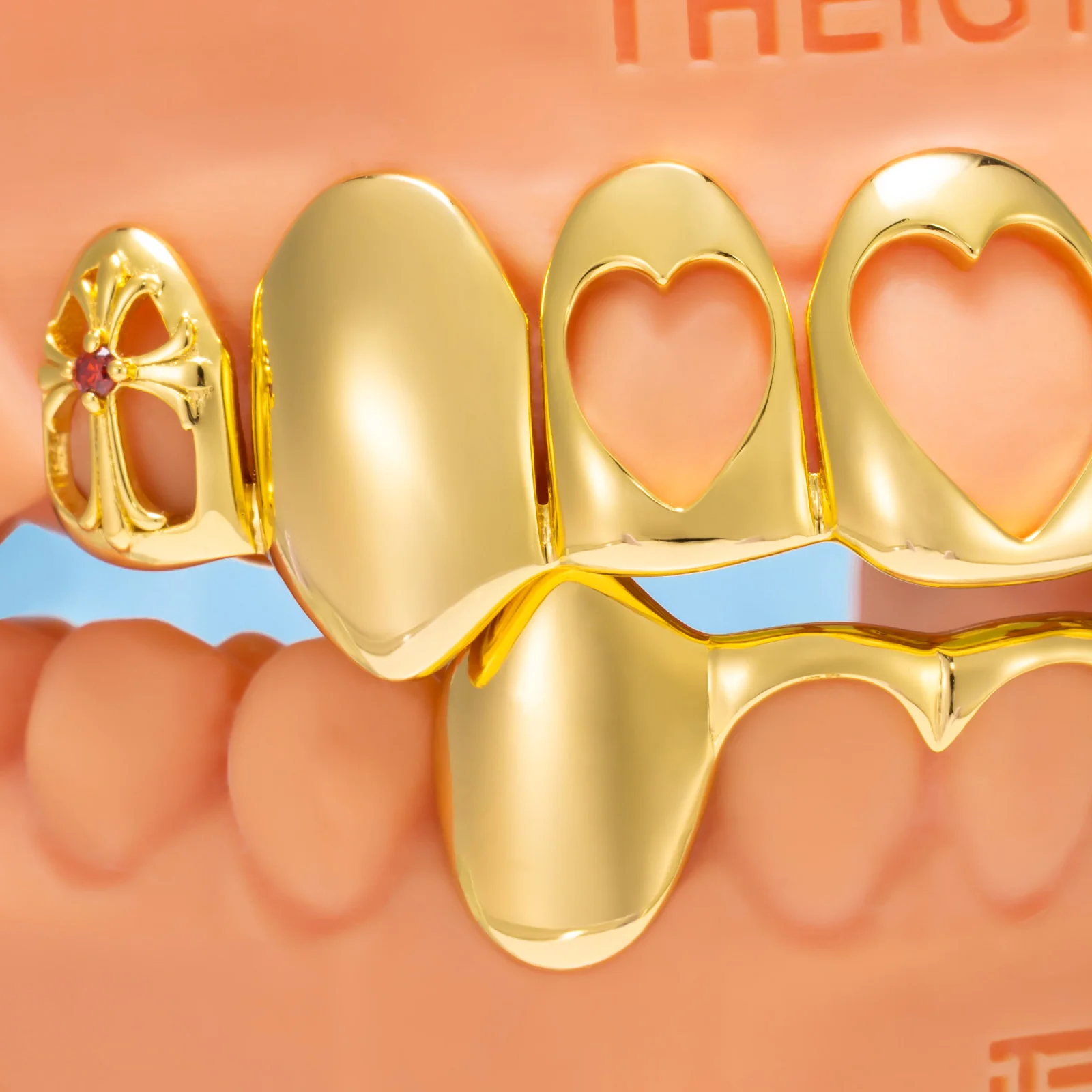 Heart & Cross Open Face Grillz - Image 2