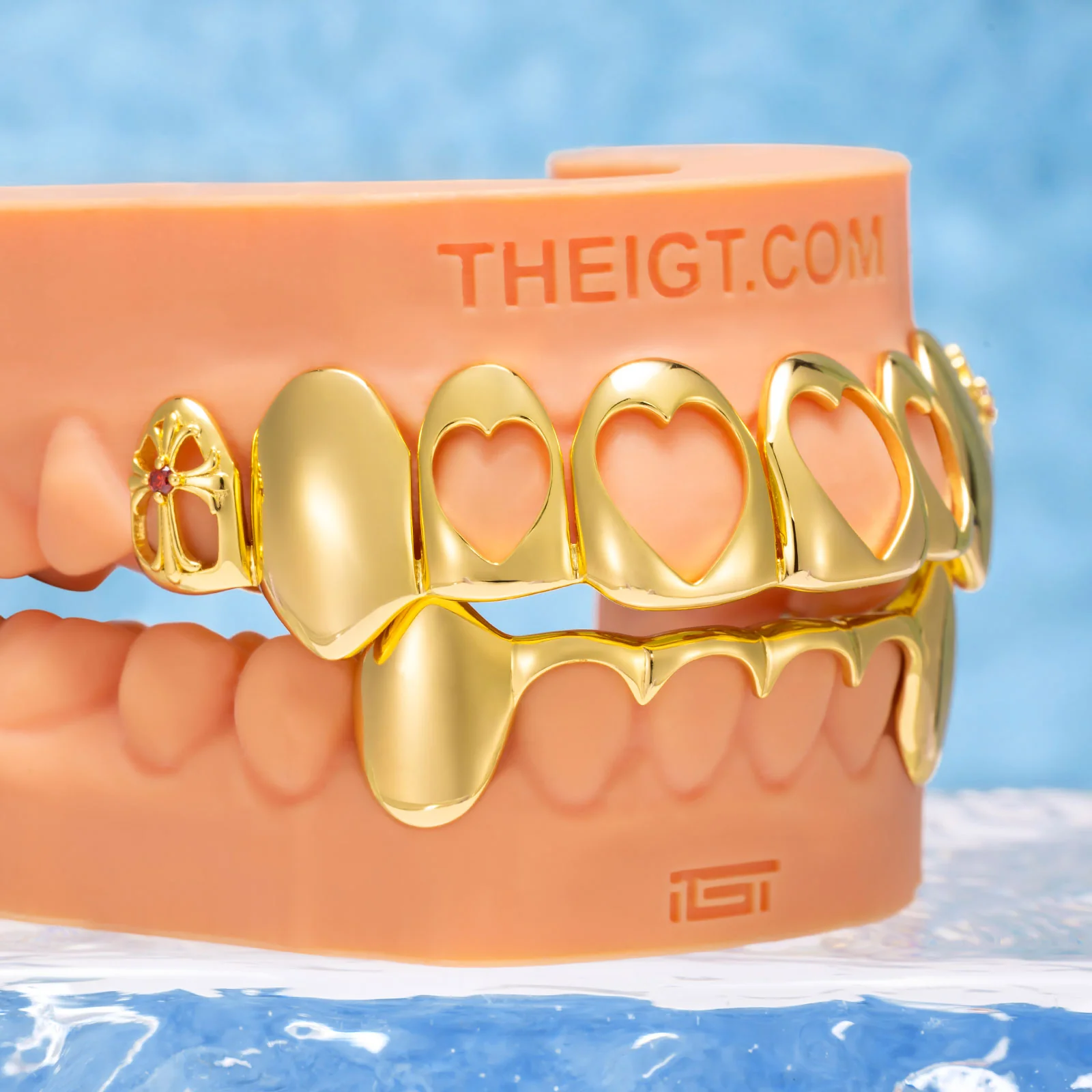 Heart & Cross Open Face Grillz - Image 3