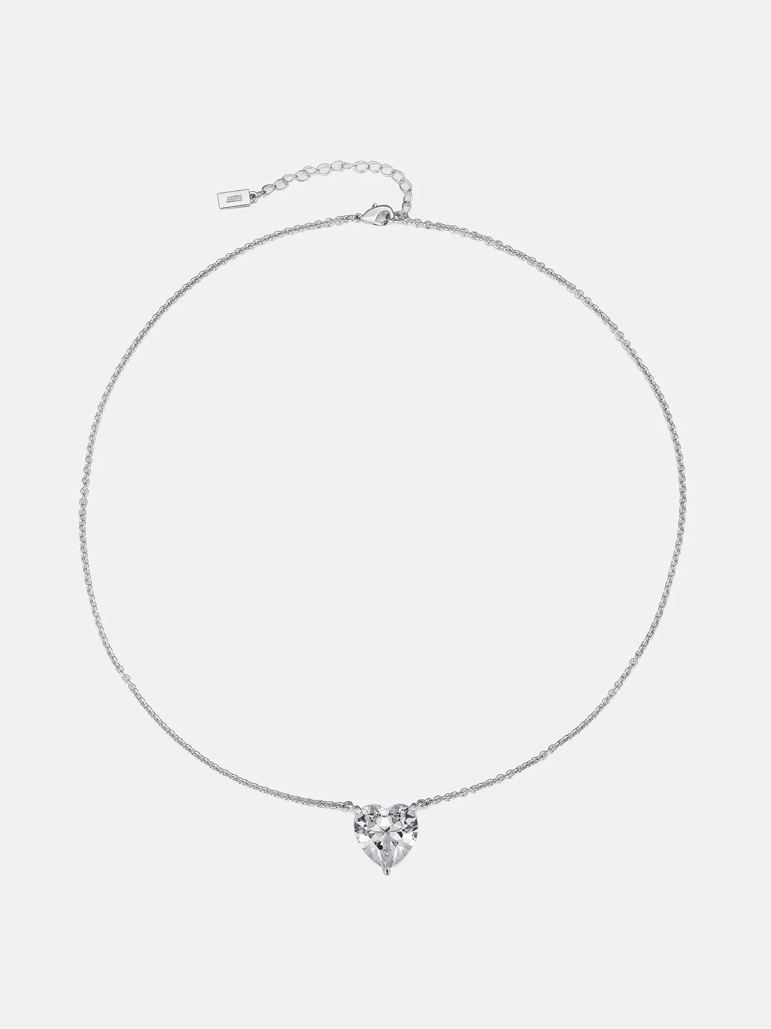 Heart Cut Moissanite Solitaire Adjustable Necklace - Image 3
