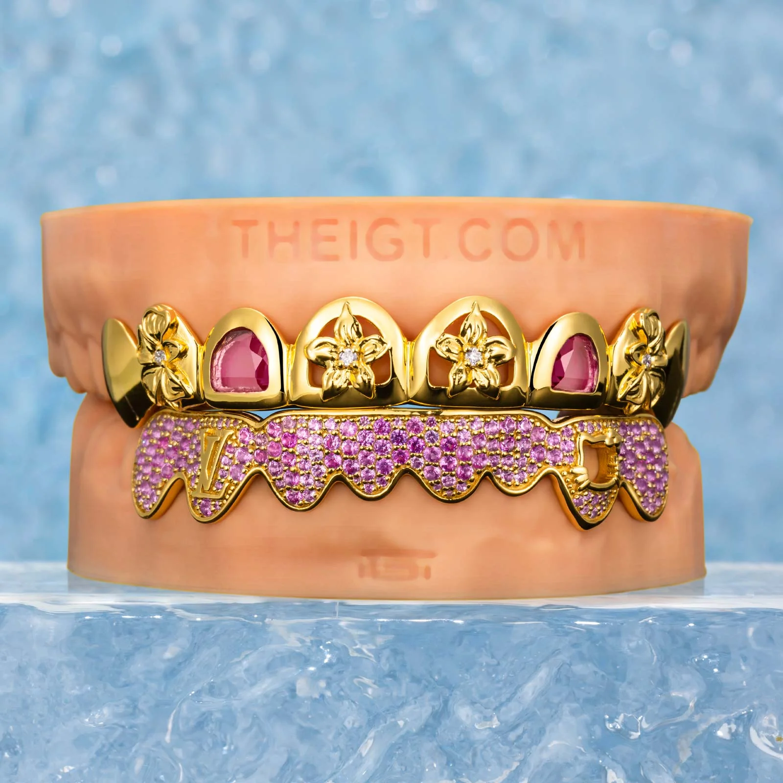 Hibiscus Flower Open Face Grillz
