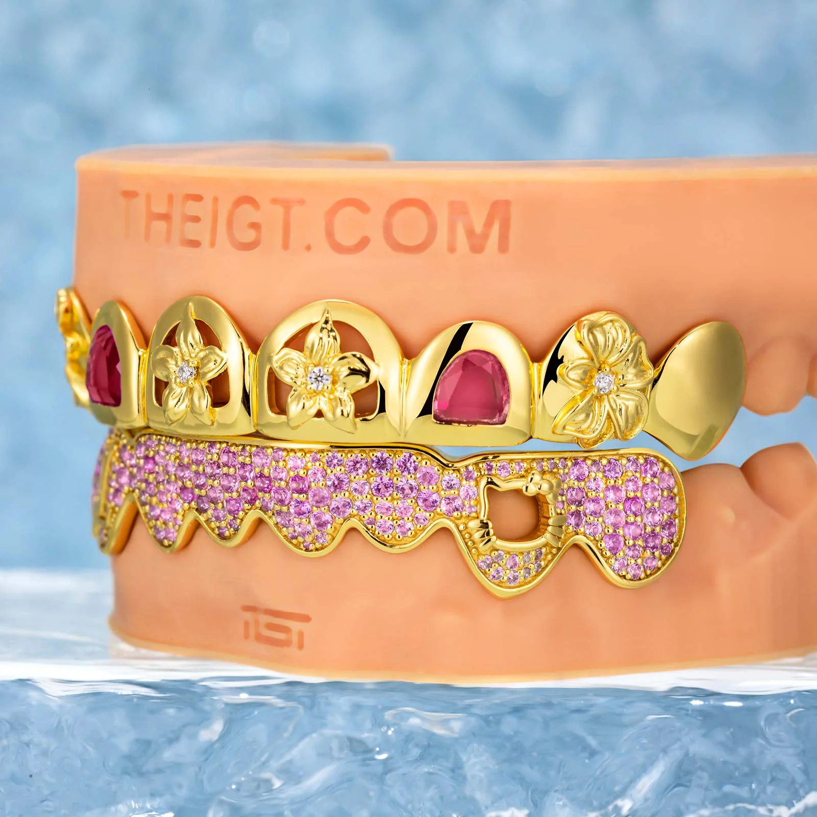 Hibiscus Flower Open Face Grillz - Image 3