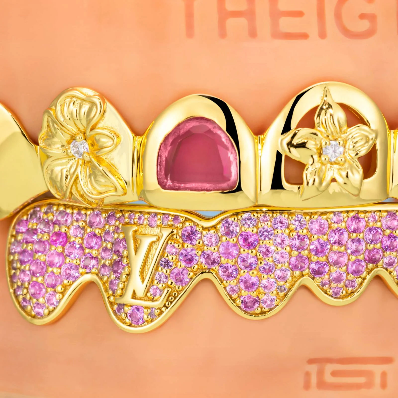 Hibiscus Flower Open Face Grillz - Image 4