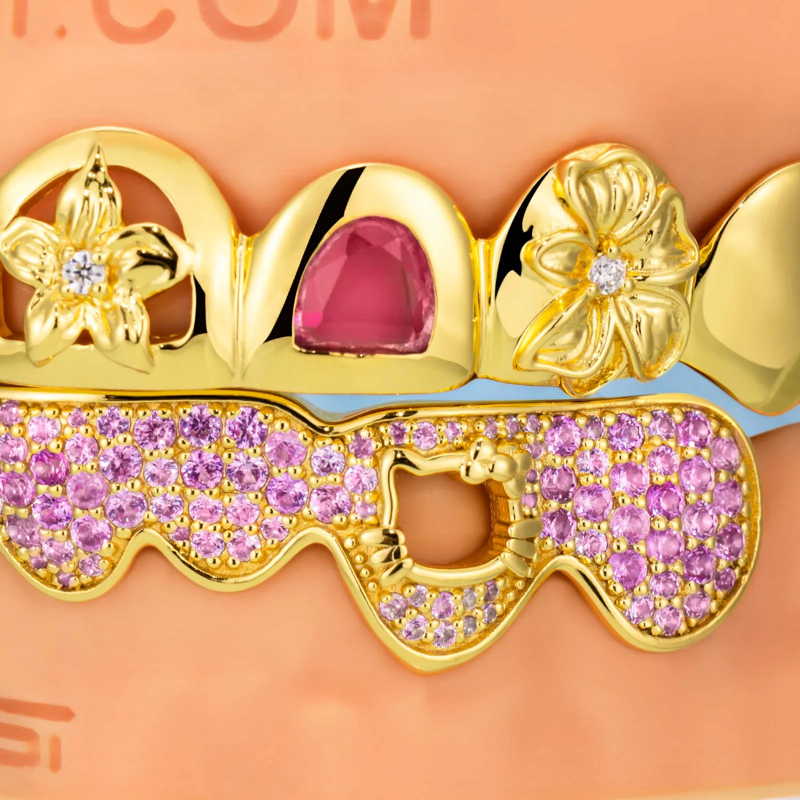 Hibiscus Flower Open Face Grillz - Image 5