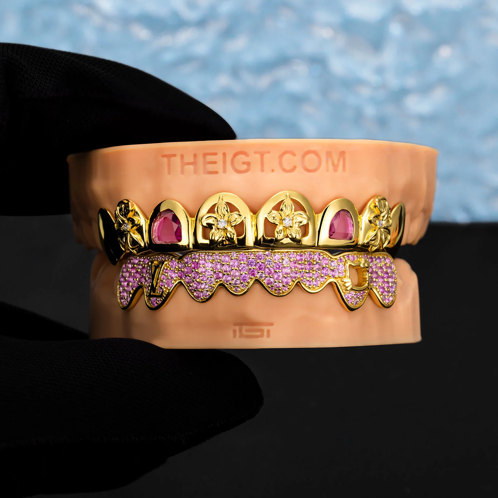 Hibiscus Flower Open Face Grillz - Image 6