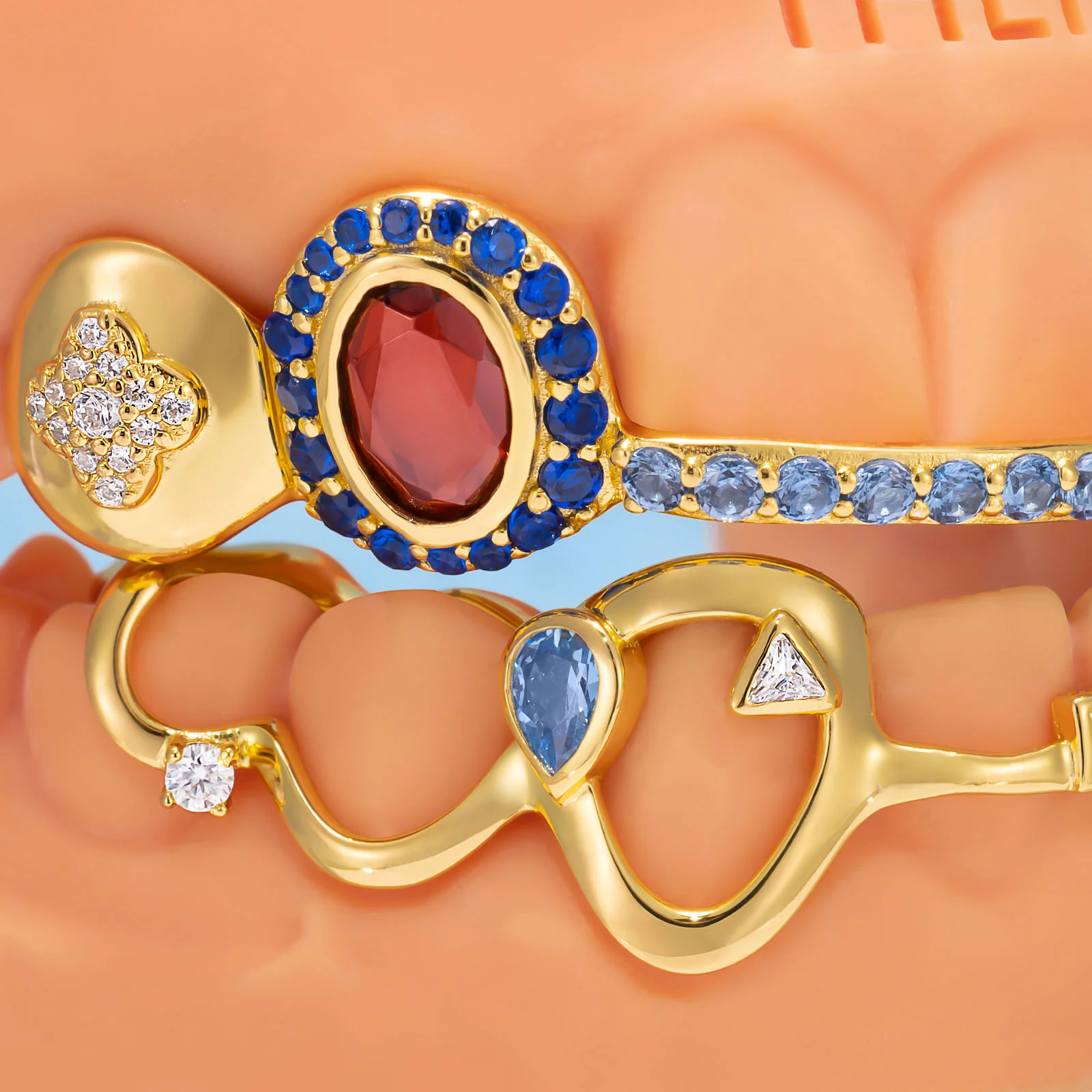 "Iced Bridge" Textured Custom Grillz - Image 2