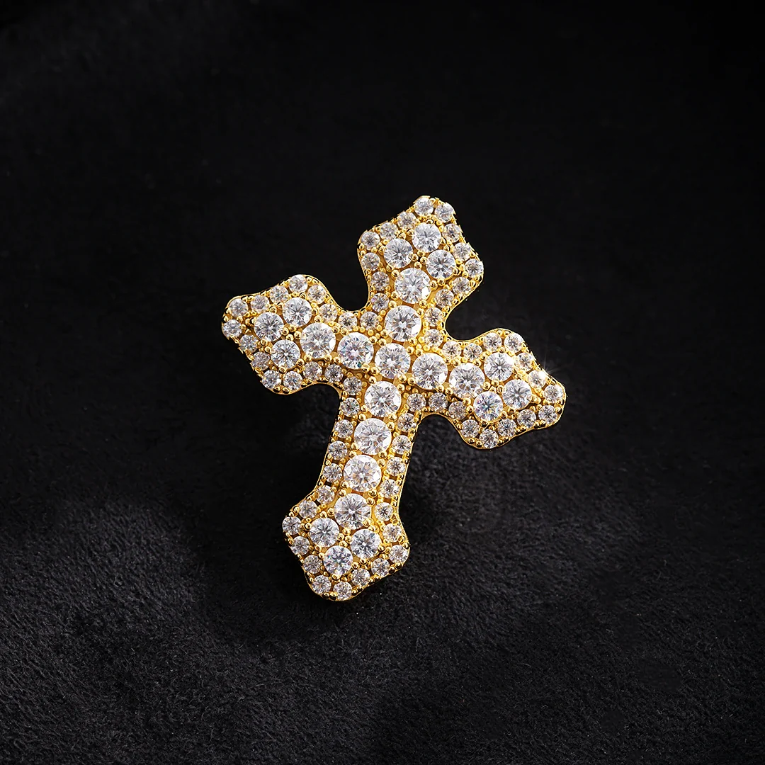 Iced Christian Cross Pendant - Image 4