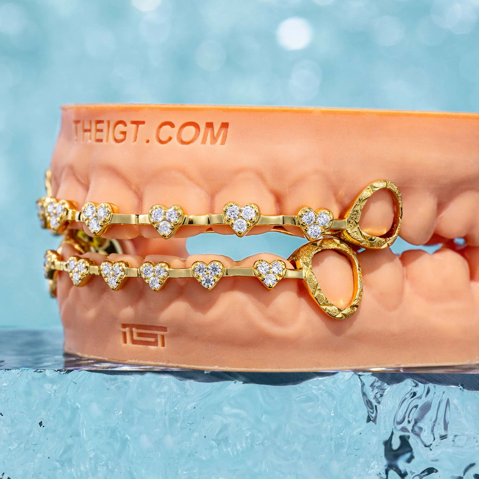 Iced Heart Brace Style Grillz - Image 5