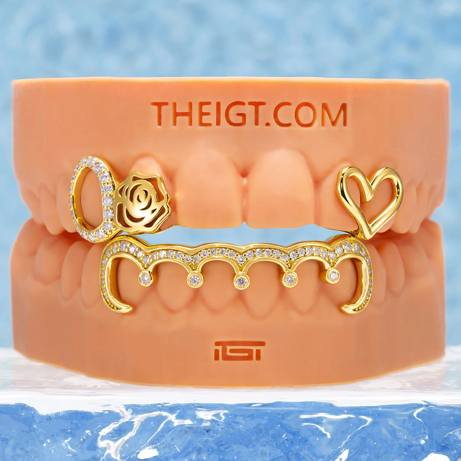 "Iced Kitty" Heart & Initial Custom Grillz - Image 7