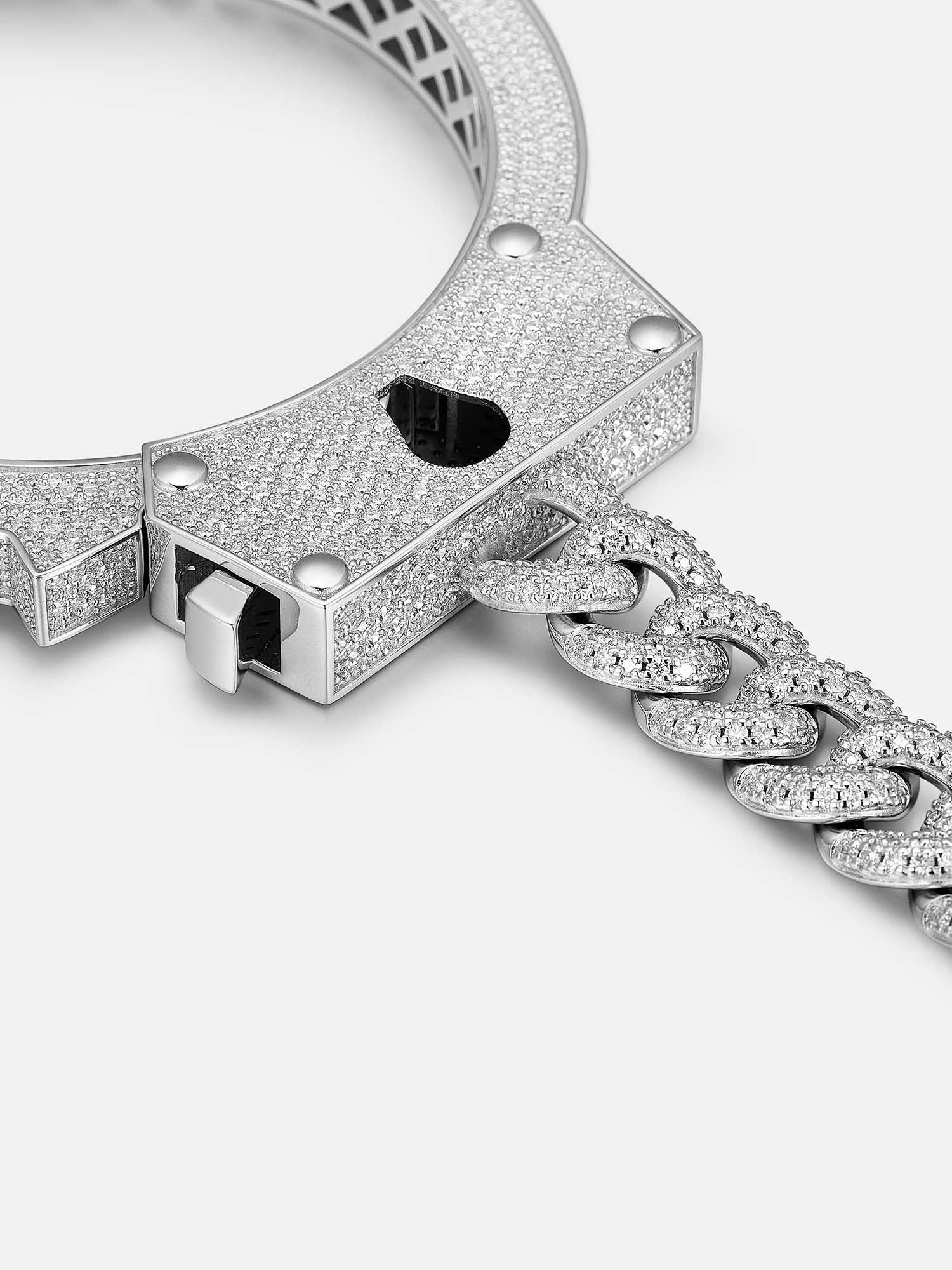 Iced Moissanite Handcuffs Bangle Bracelet - Image 5