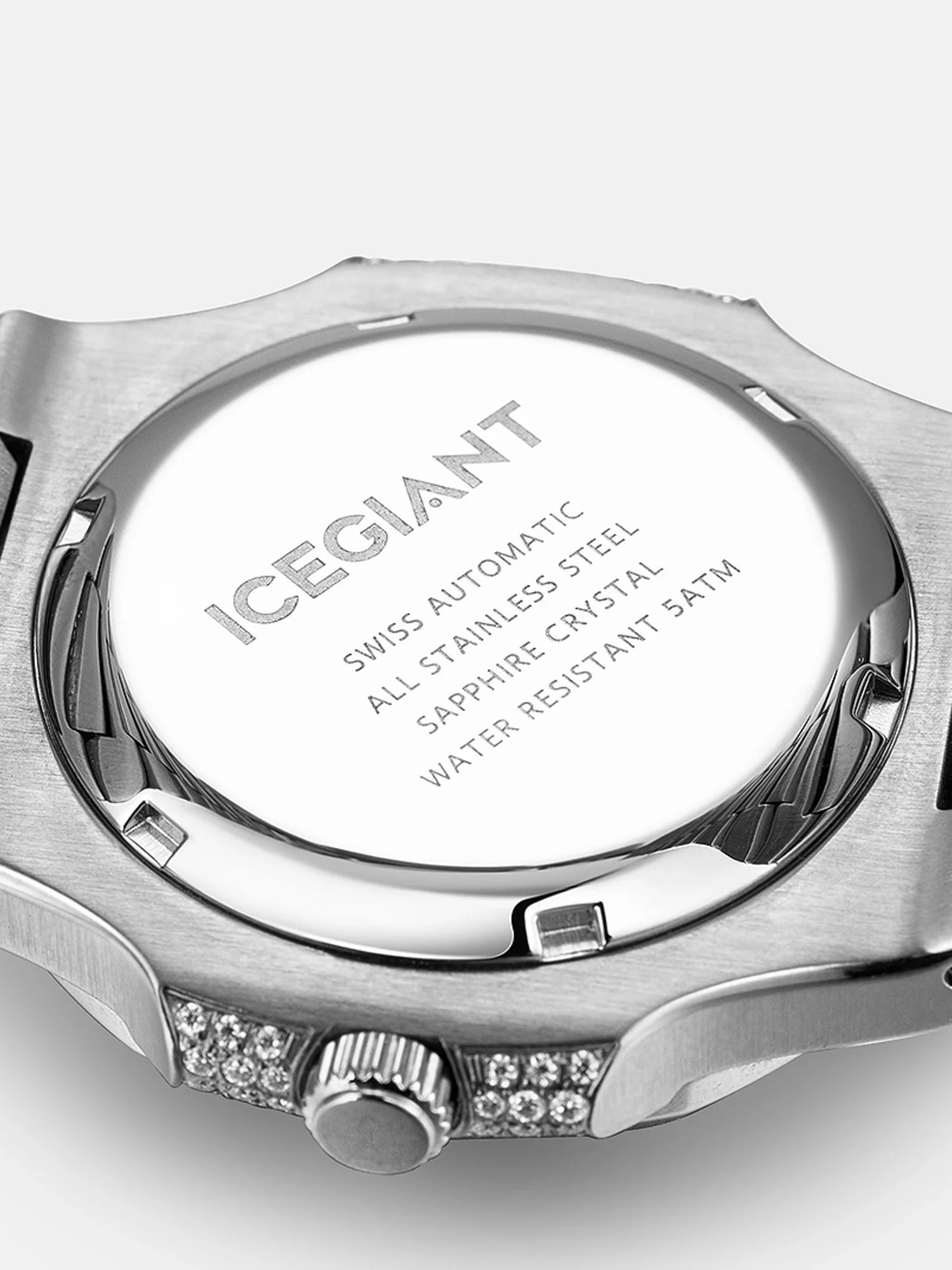 Iced Out Baguette Cut Moissanite Watch in White Gold - Image 4