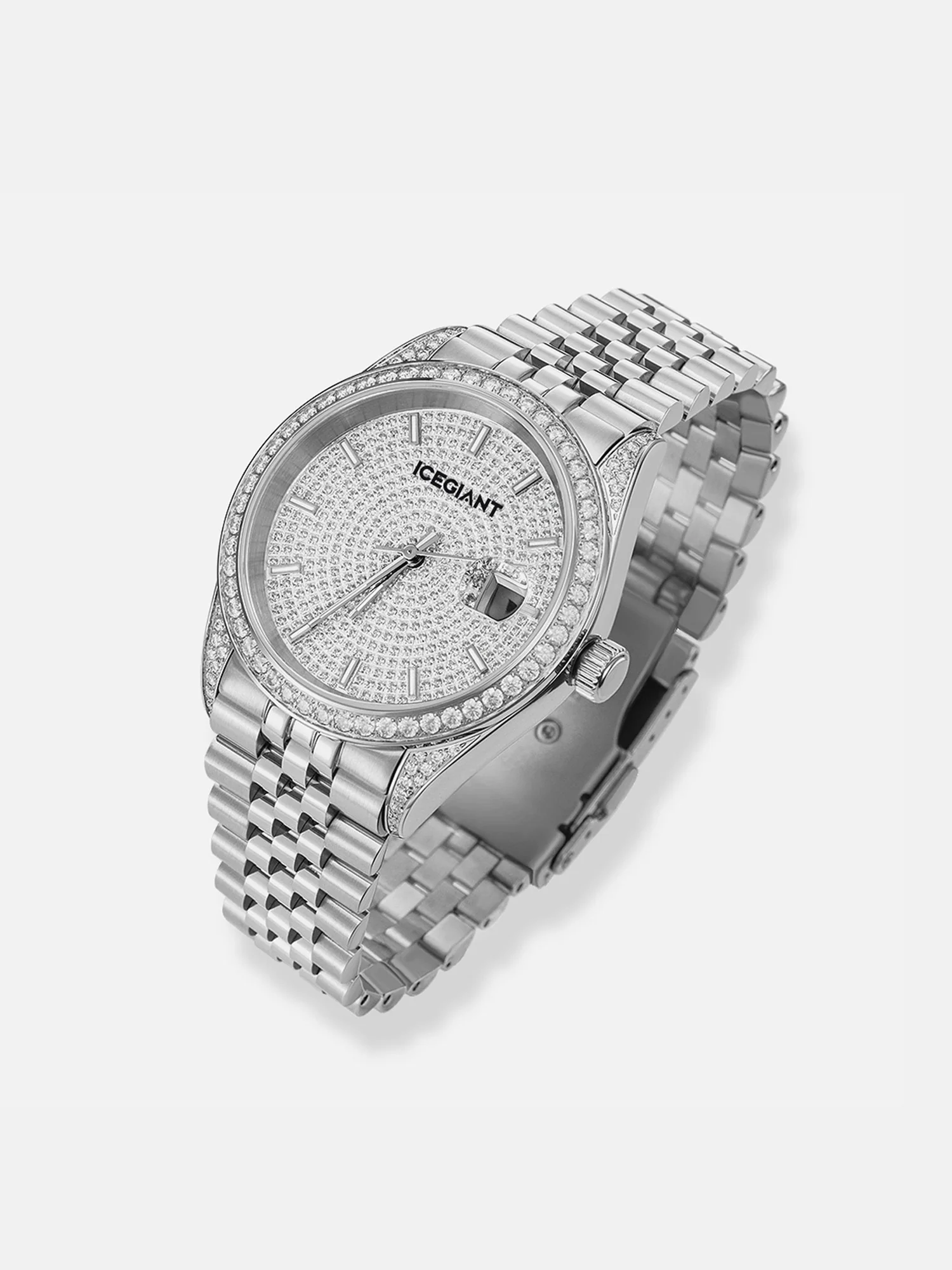 Iced Out Round Cut Moissanite Watch - Image 3