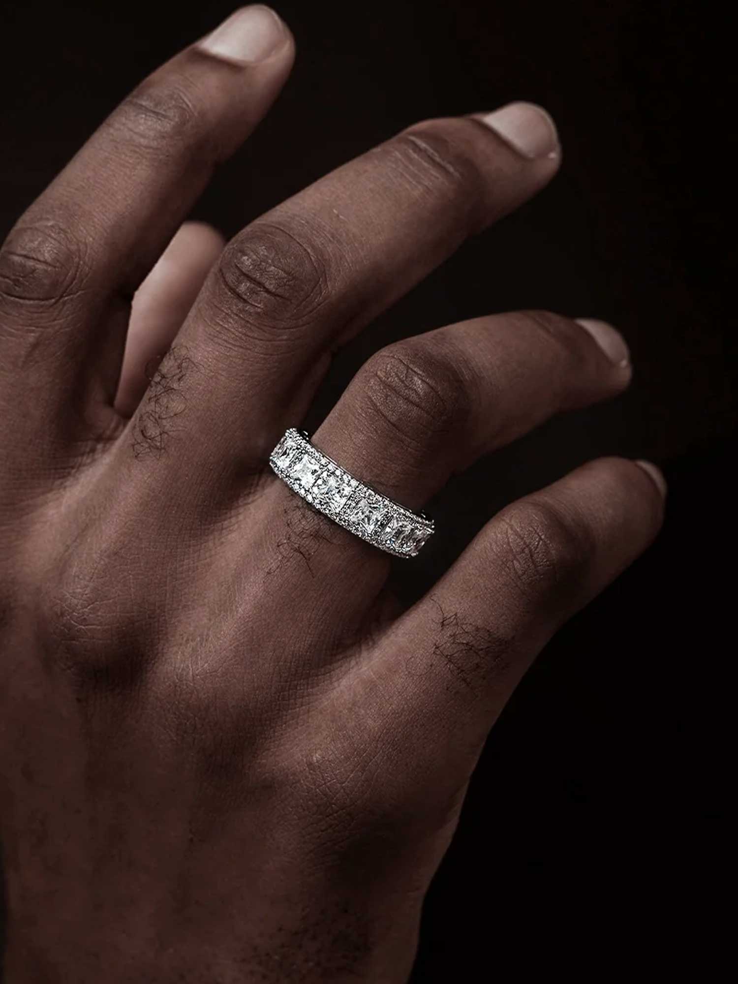 Iconic Princess Cut Halo Ring - Image 7