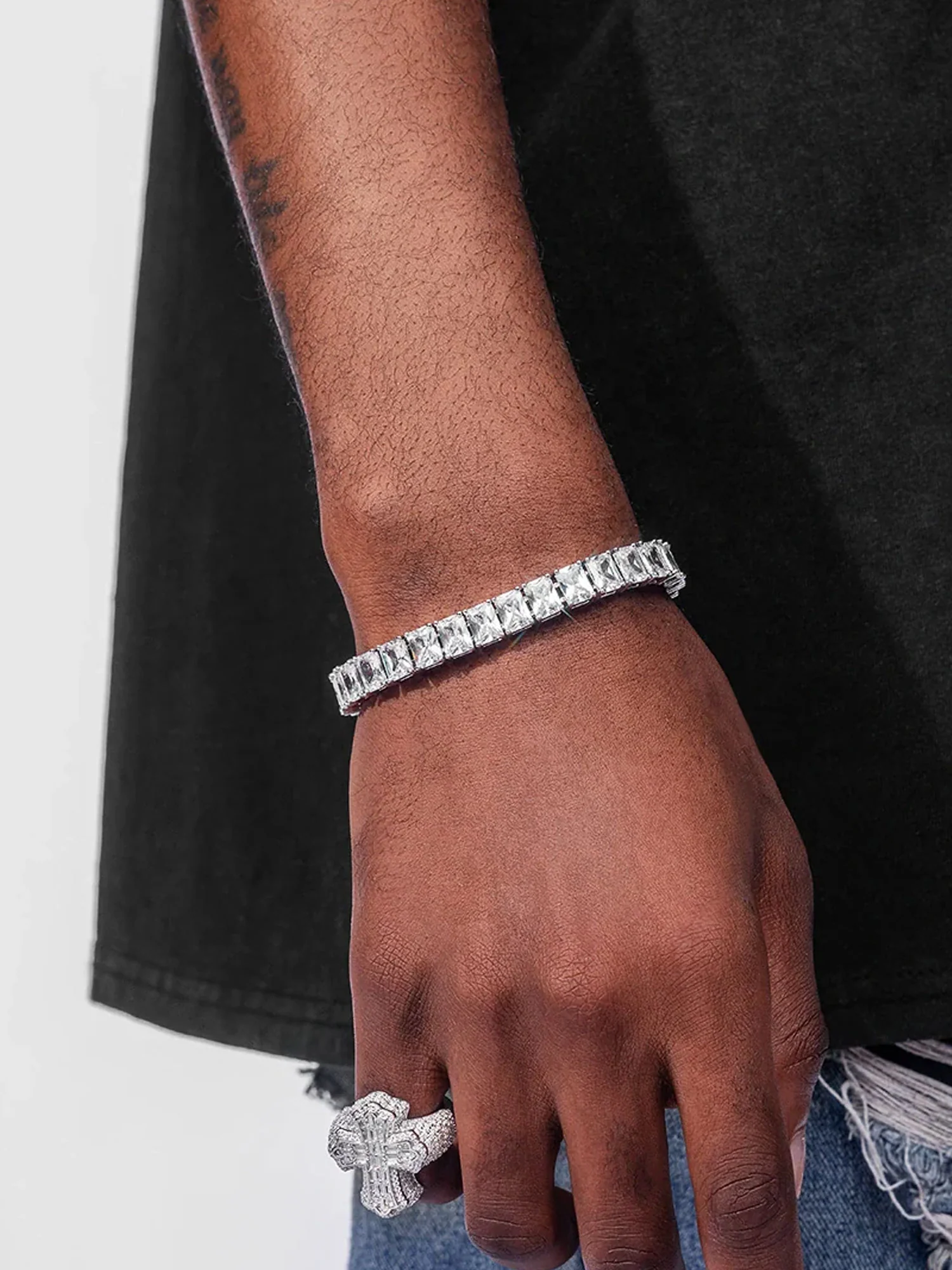 iGT ICEGIANT S925 Moissanite Emerald Cut Tennis Bracelet - Image 6