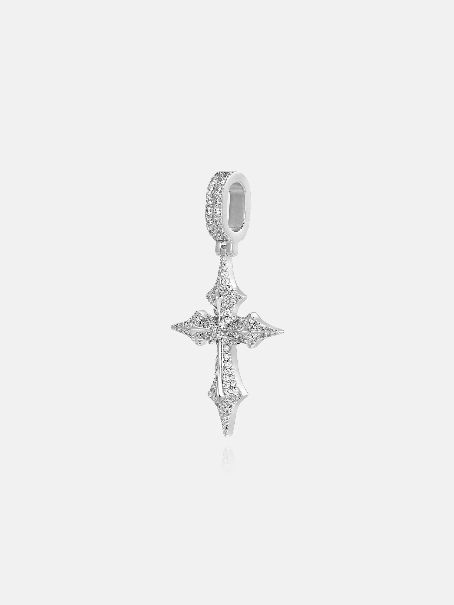 Infinity Cluster Moissanite Cross Pendant - Image 3