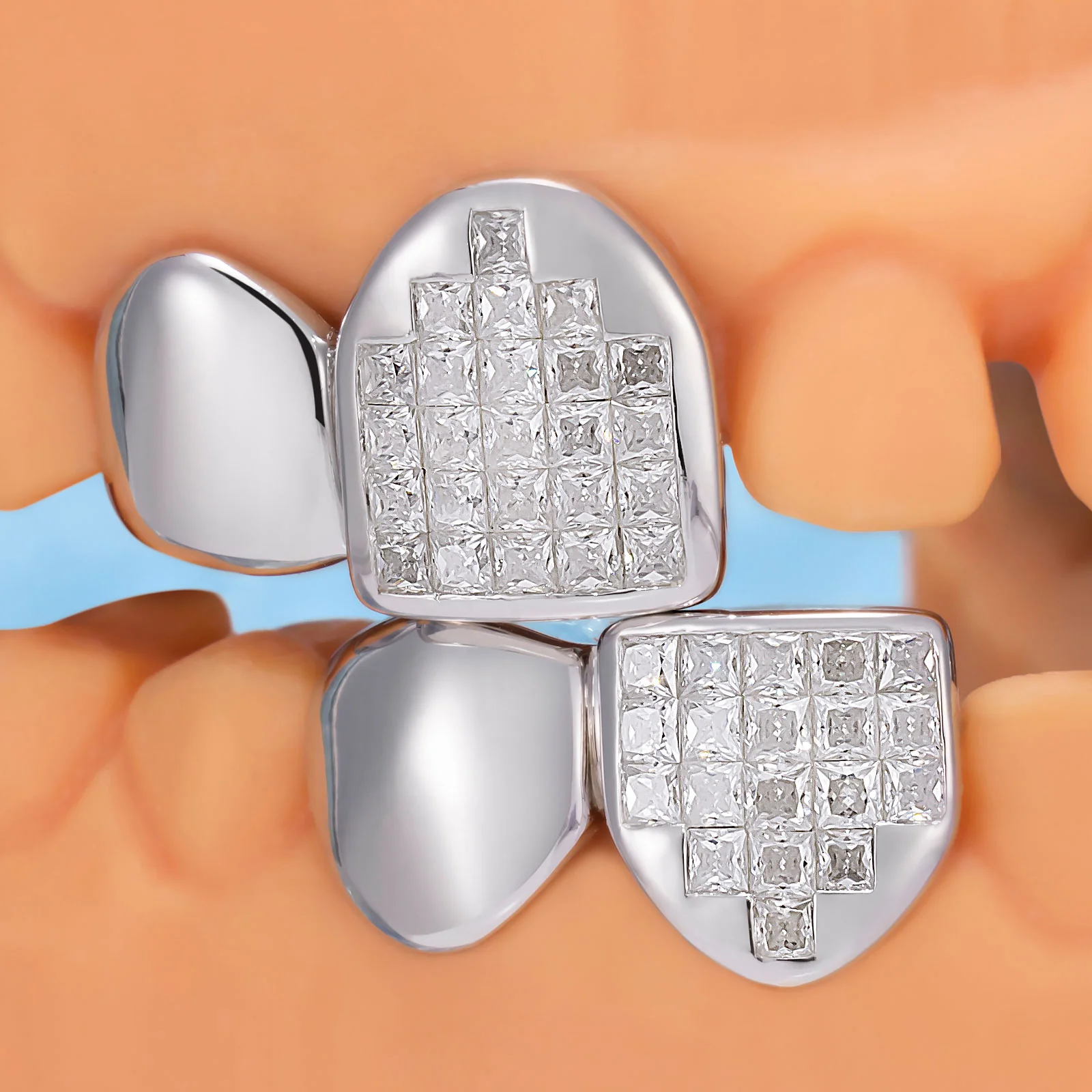 Invisible Set Princess Cut Canine Grillz - Image 2