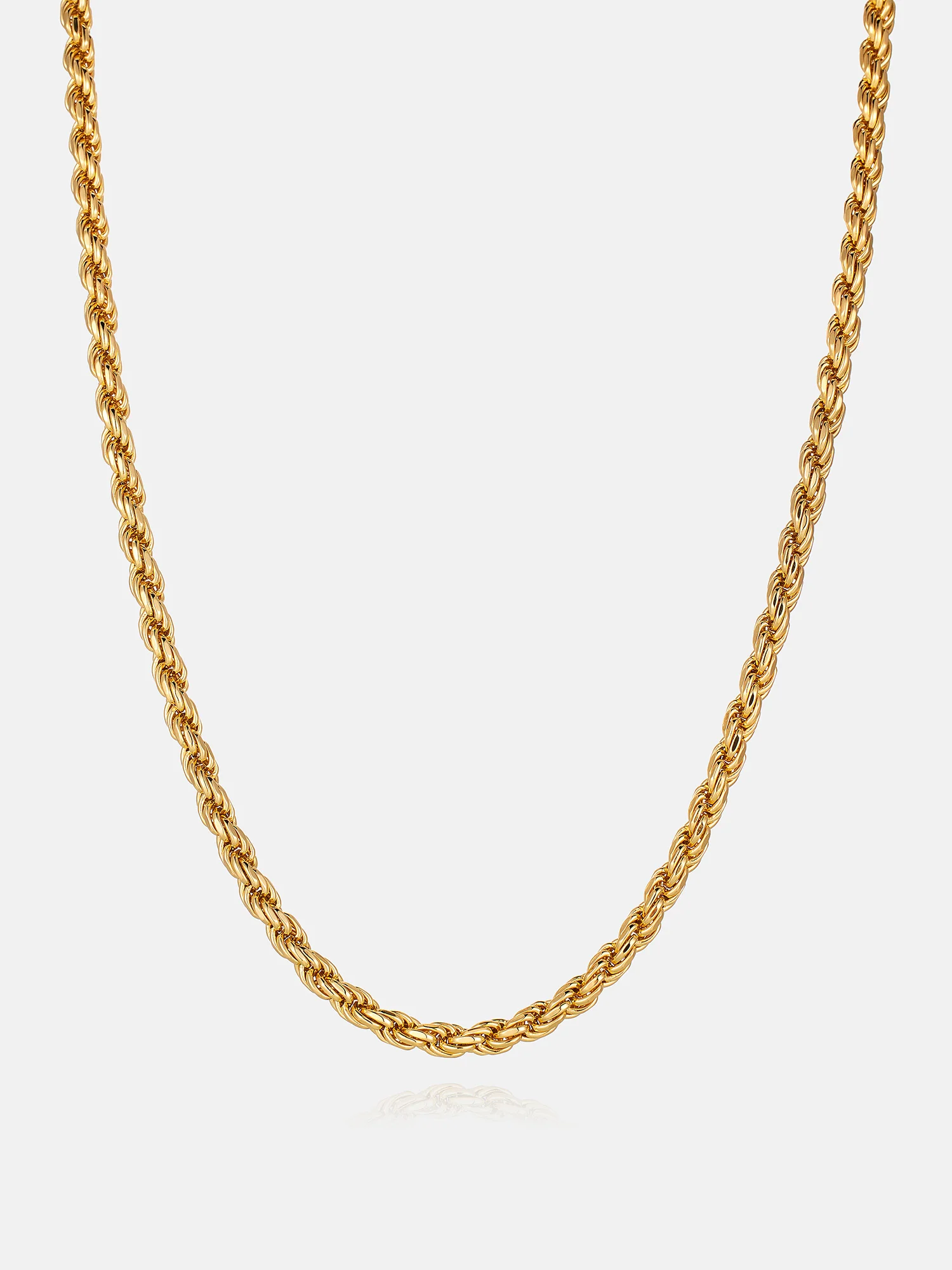 Italian 5mm Rope Chain with Moissanite Clasp