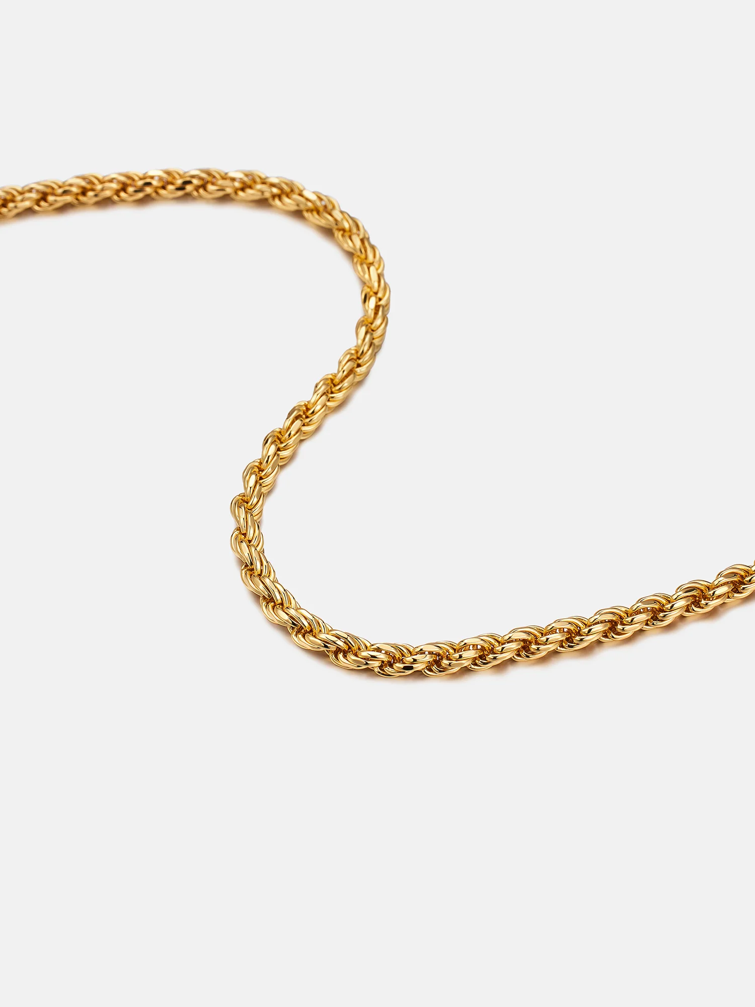 Italian 5mm Rope Chain with Moissanite Clasp - Image 4