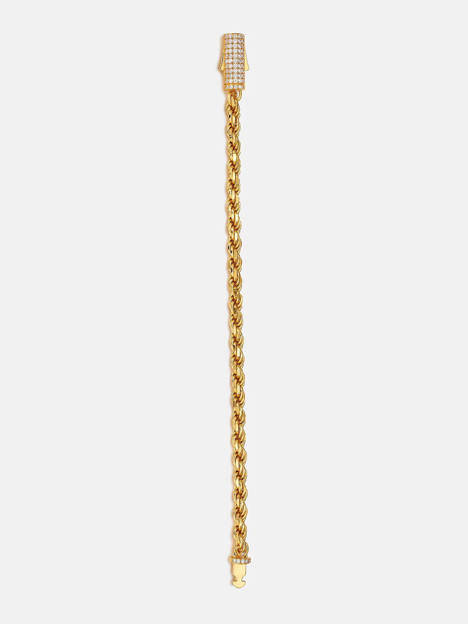 Italian 5mm Rope Bracelet with Moissanite Clasp - Image 3