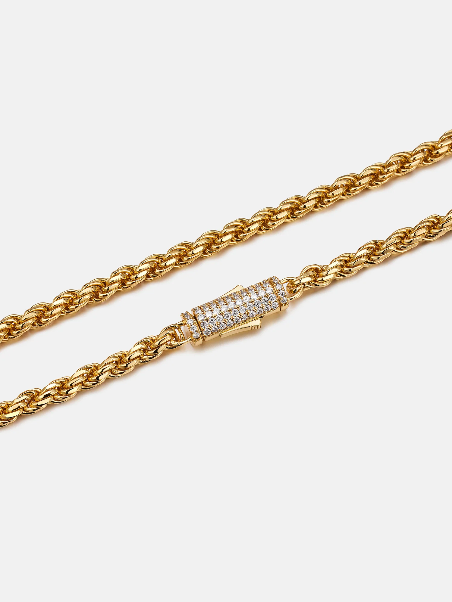 Italian 5mm Rope Bracelet with Moissanite Clasp - Image 4