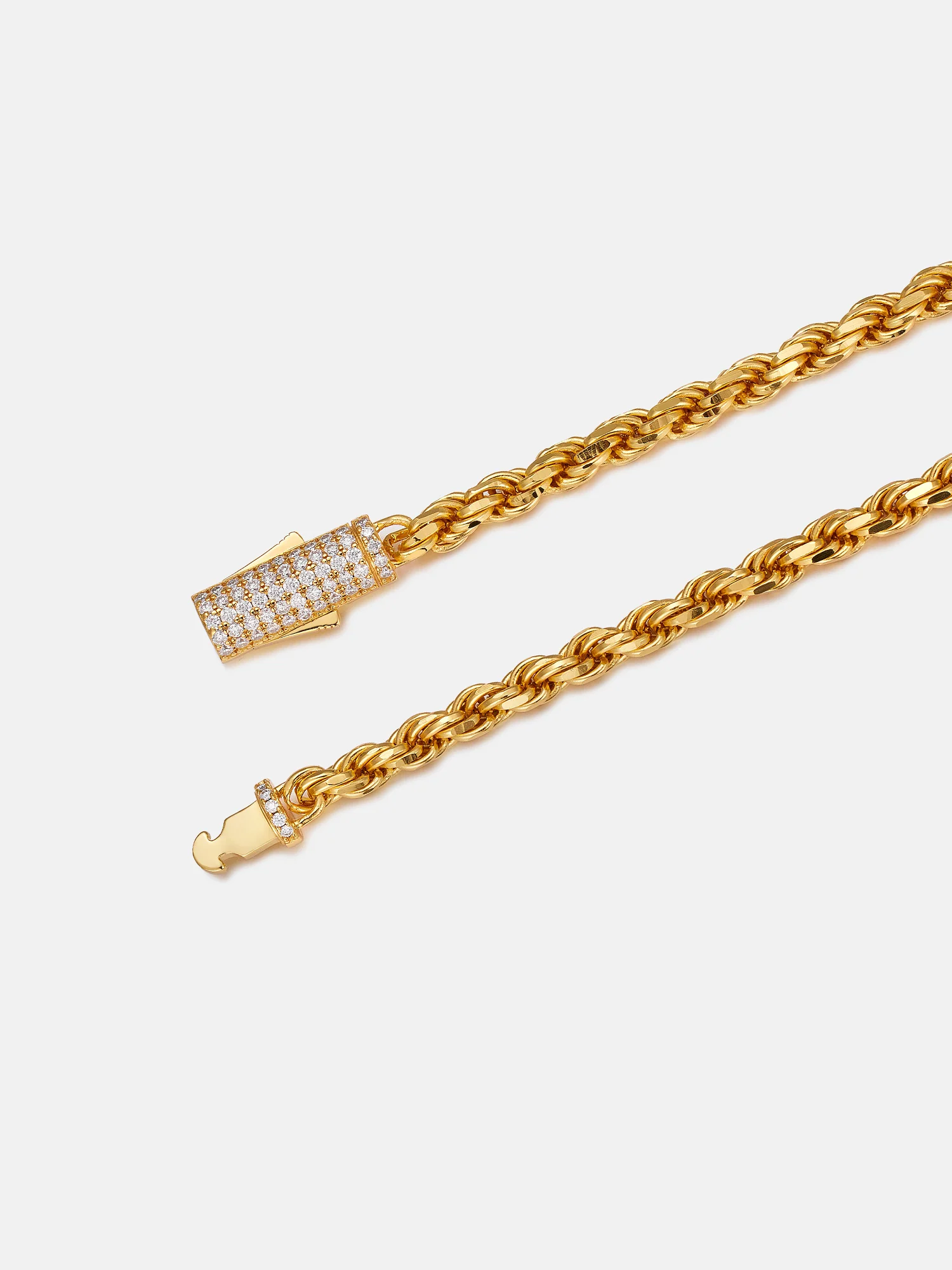 Italian 5mm Rope Bracelet with Moissanite Clasp - Image 5