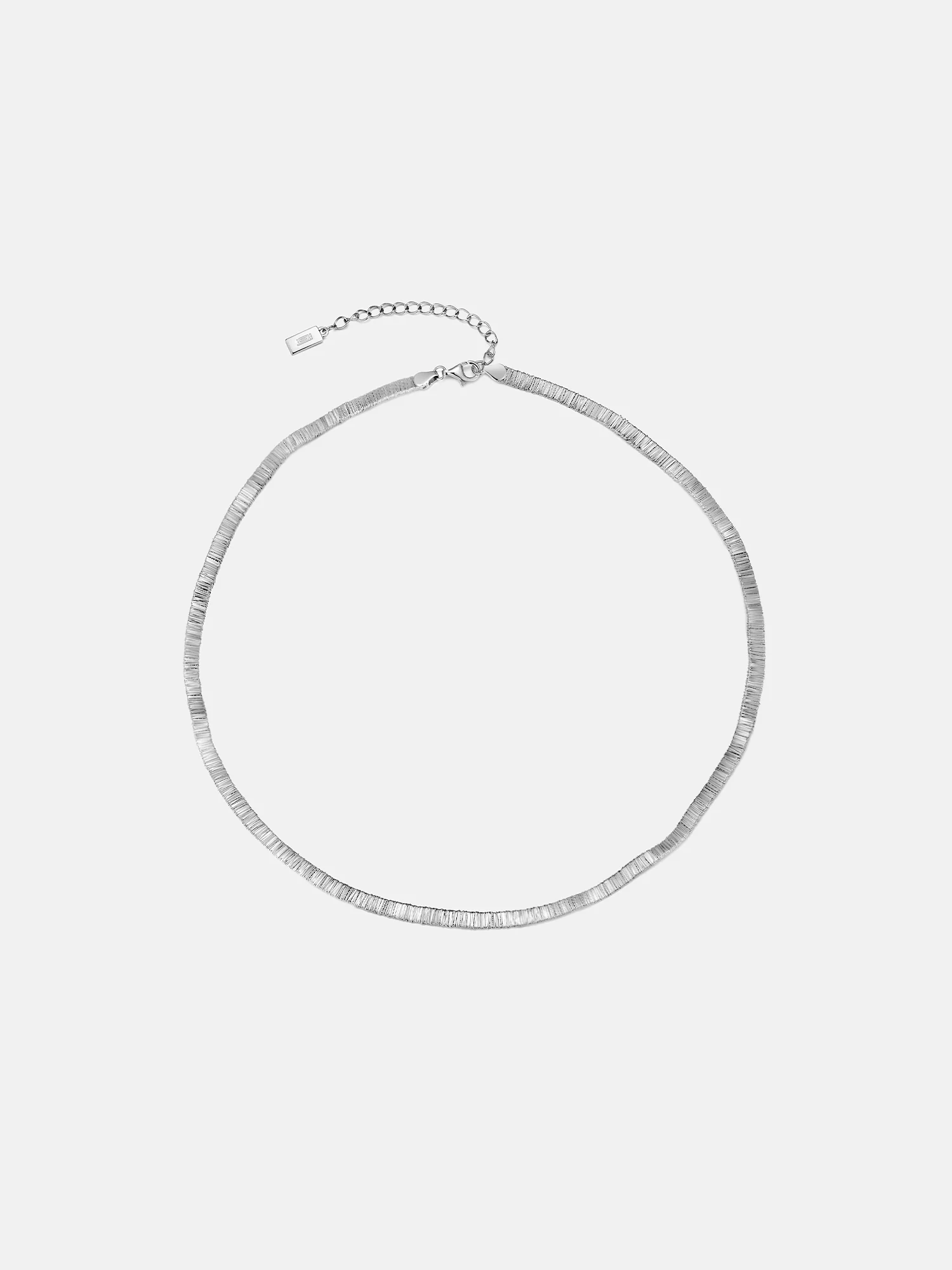Italian Silver Wide Flat Snake Necklace Or Bracelet - Image 5
