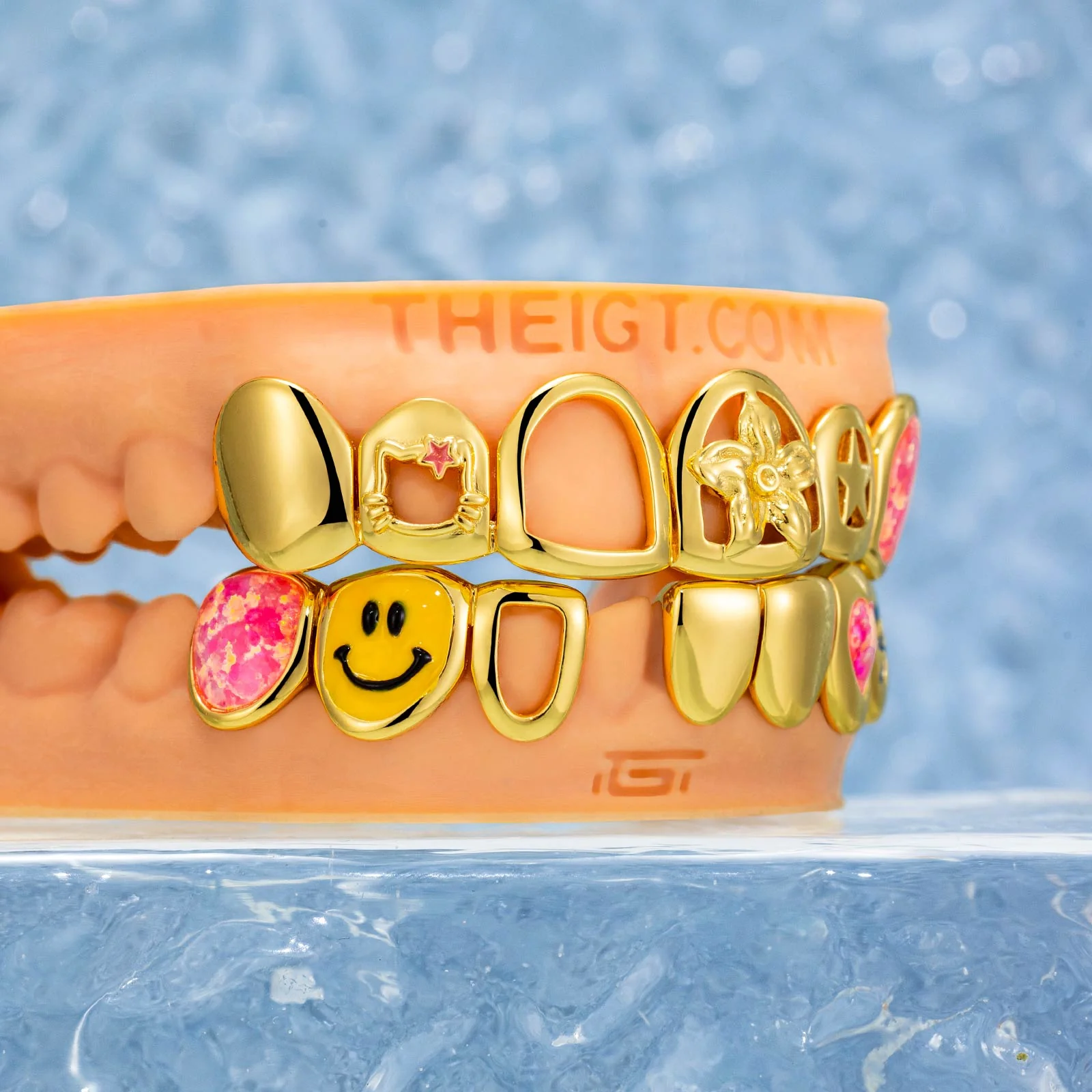 Kitty & Hibiscus Flower Diamond Grillz - Image 2